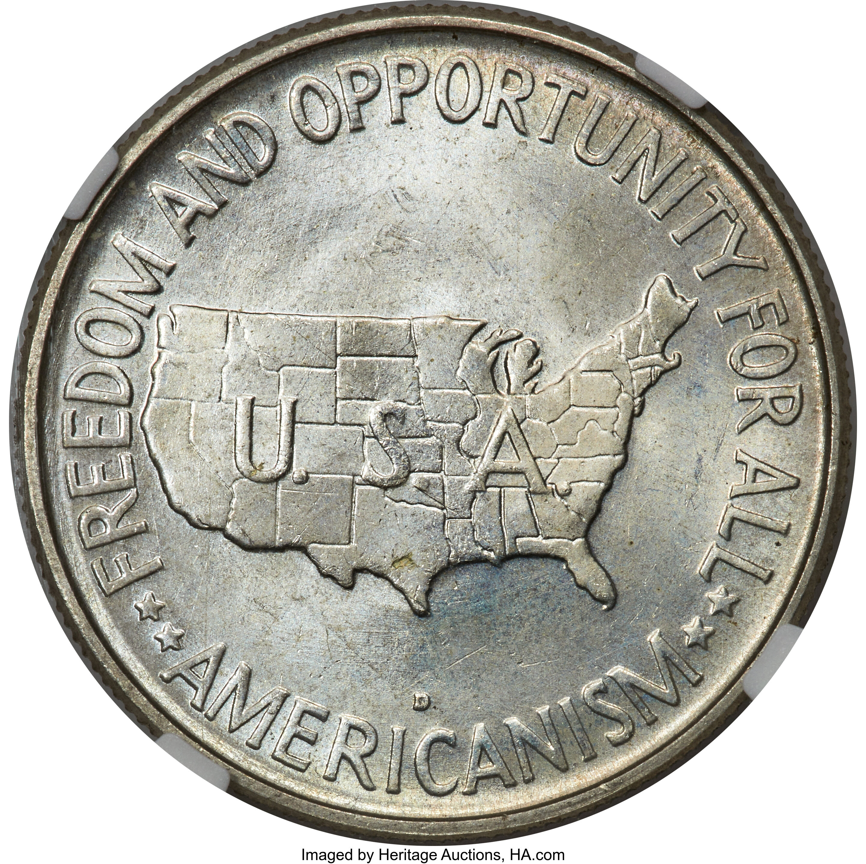 1953-D 50c Washington-Carver MS67 thumbnail 5