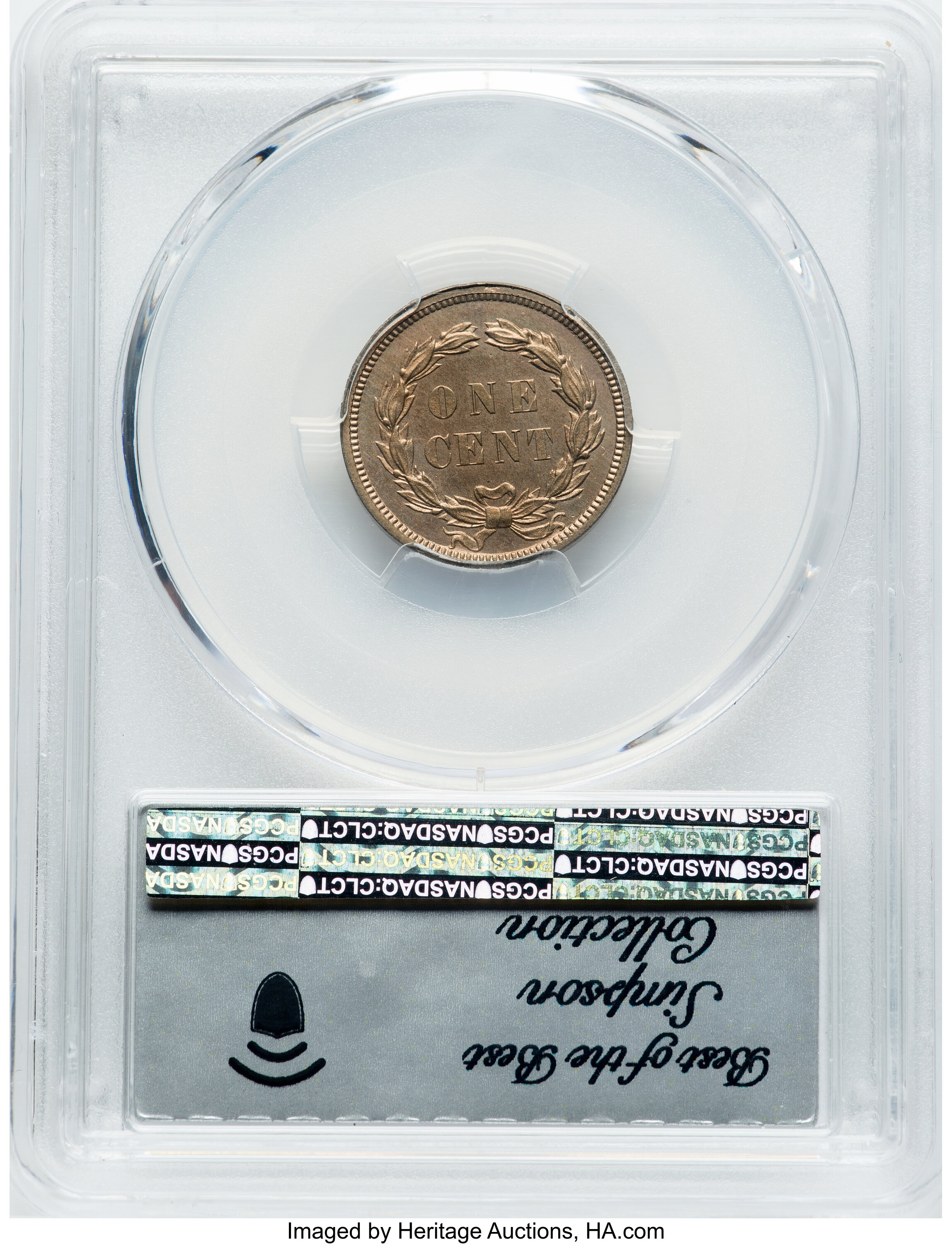 1858 P1c Copper-Nickel, 5 Leaves, J-191 PR65 thumbnail 24