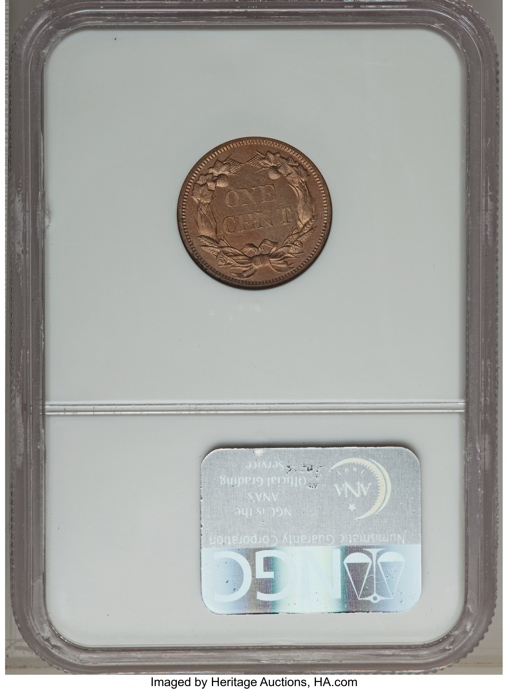 1858 P1c Copper-Nickel, Broad Bust, Low Leaves, J-213 PR64 thumbnail 10