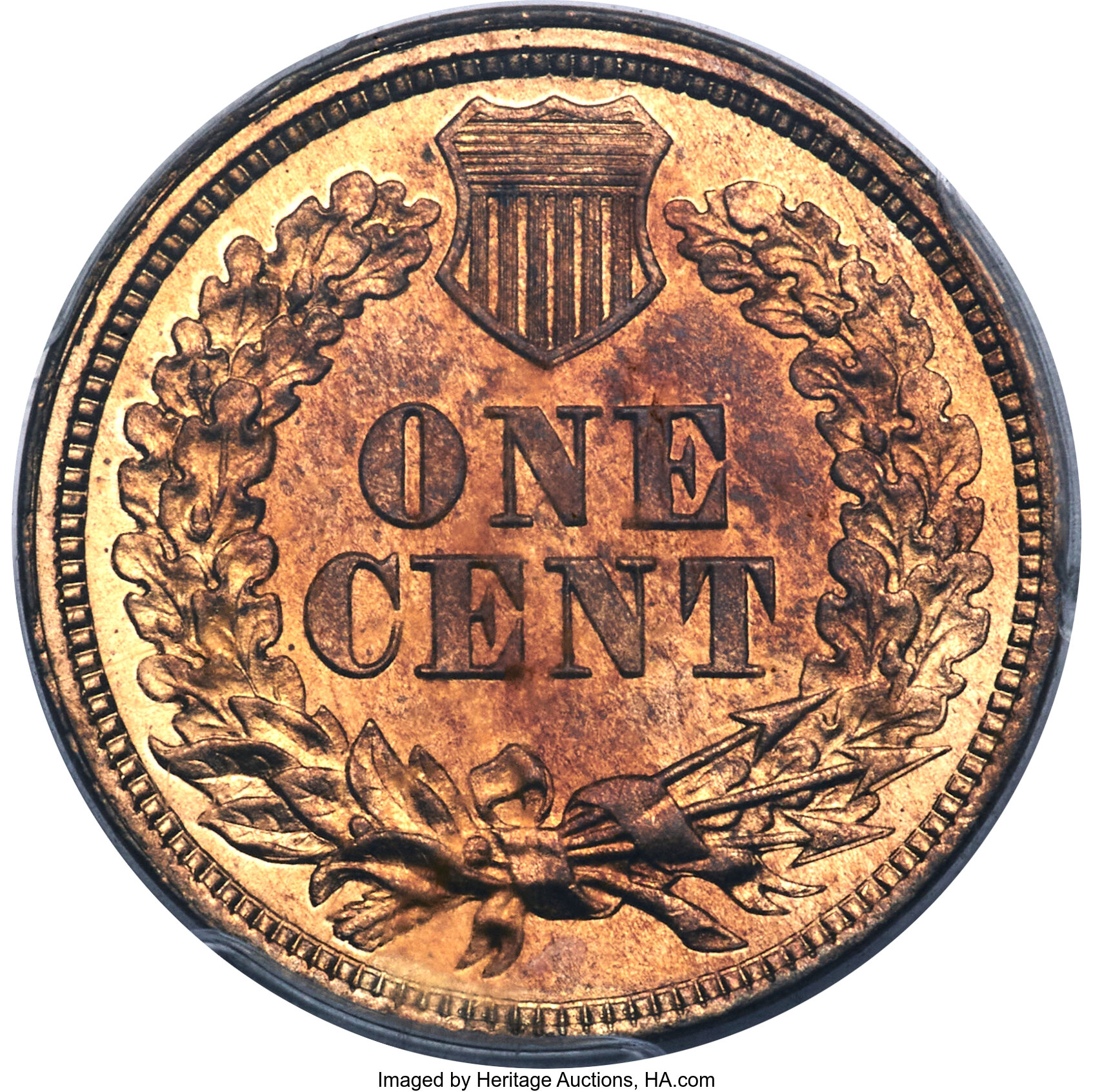 1859 P1c Copper, Shield Reverse, J-228 PR thumbnail 4