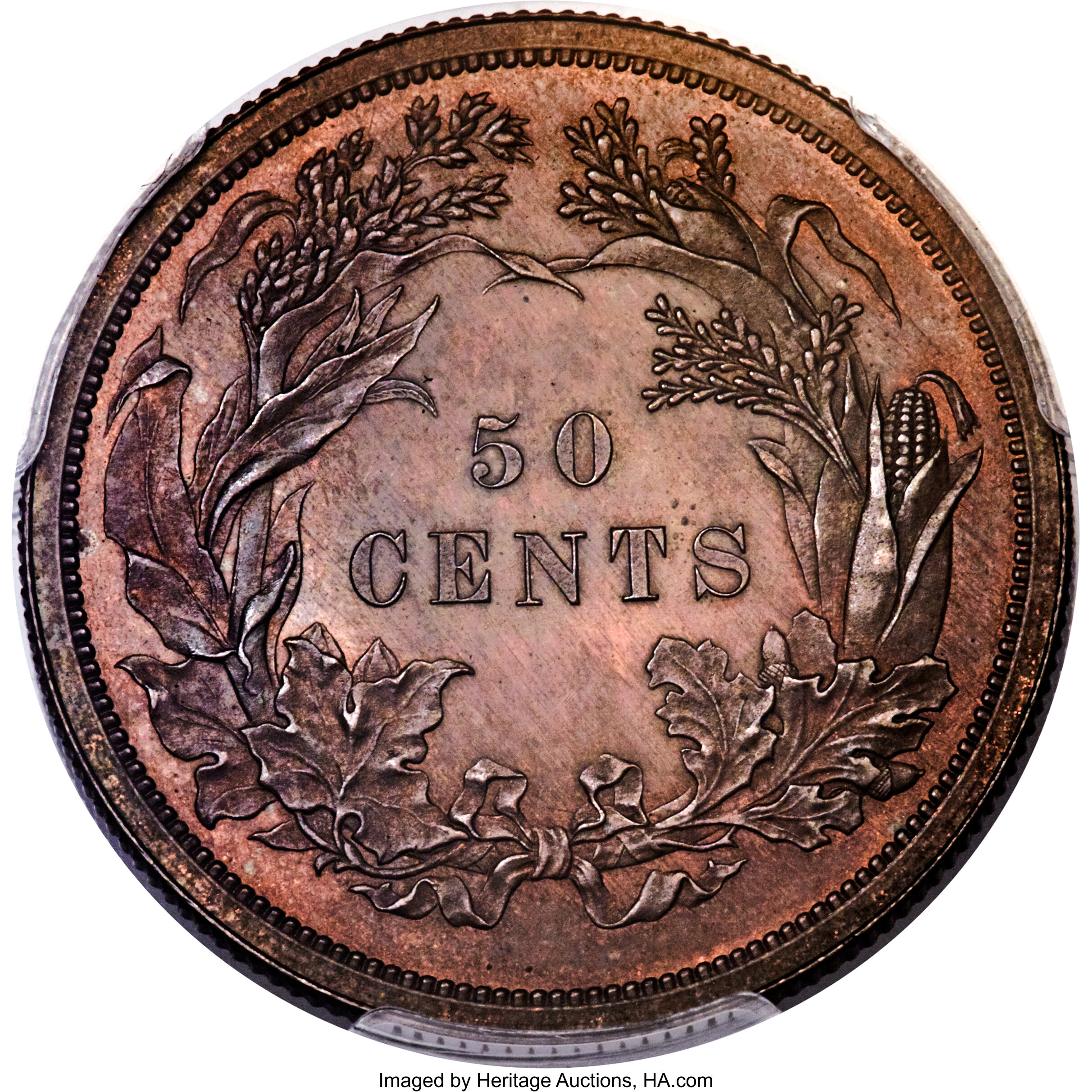 1859 P50c Copper, J-242 PR RB thumbnail 2