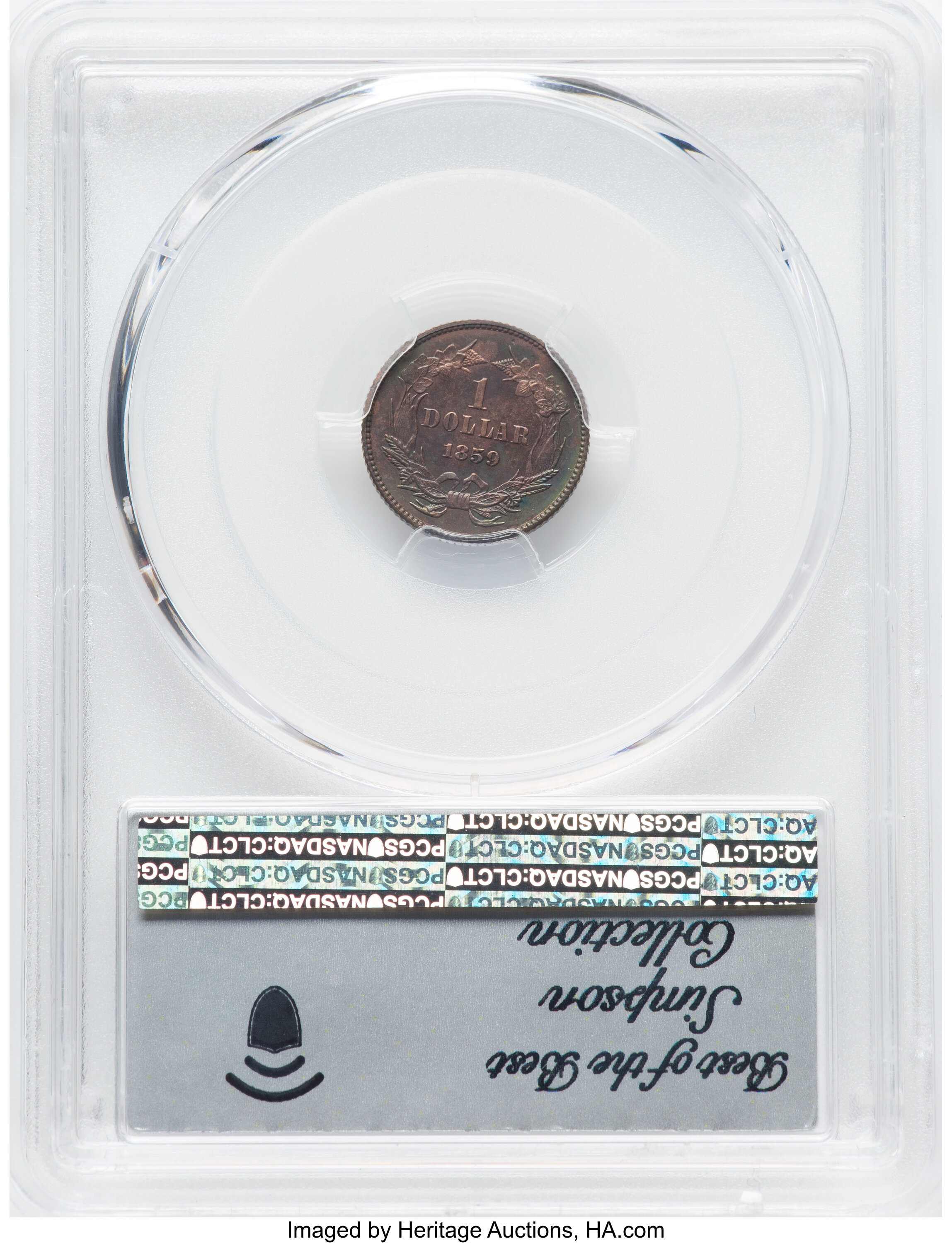 1859 PG$1 Copper, J-256 PR BN thumbnail 5