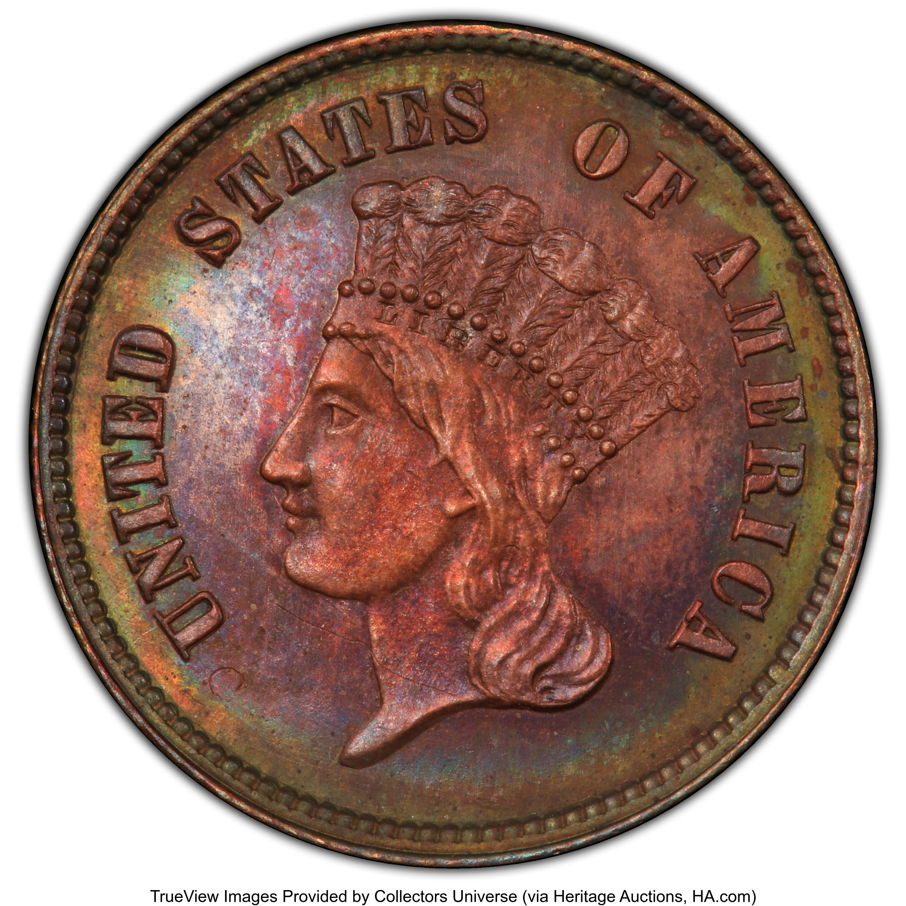 1859 PG$1 Copper, J-256 PR BN thumbnail 3