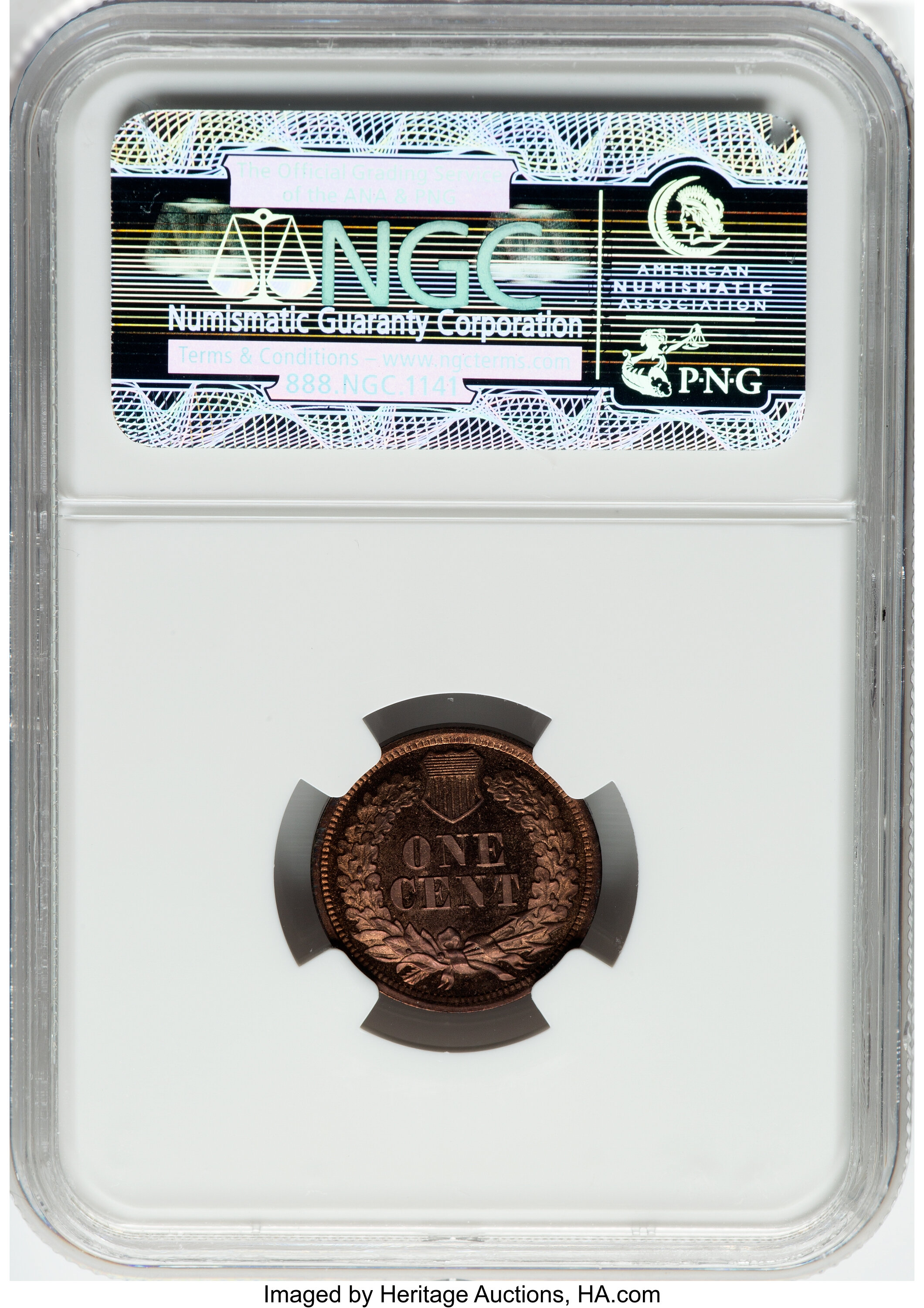 1863 P1c Copper, J-299 PR RB PR66 RB thumbnail 2