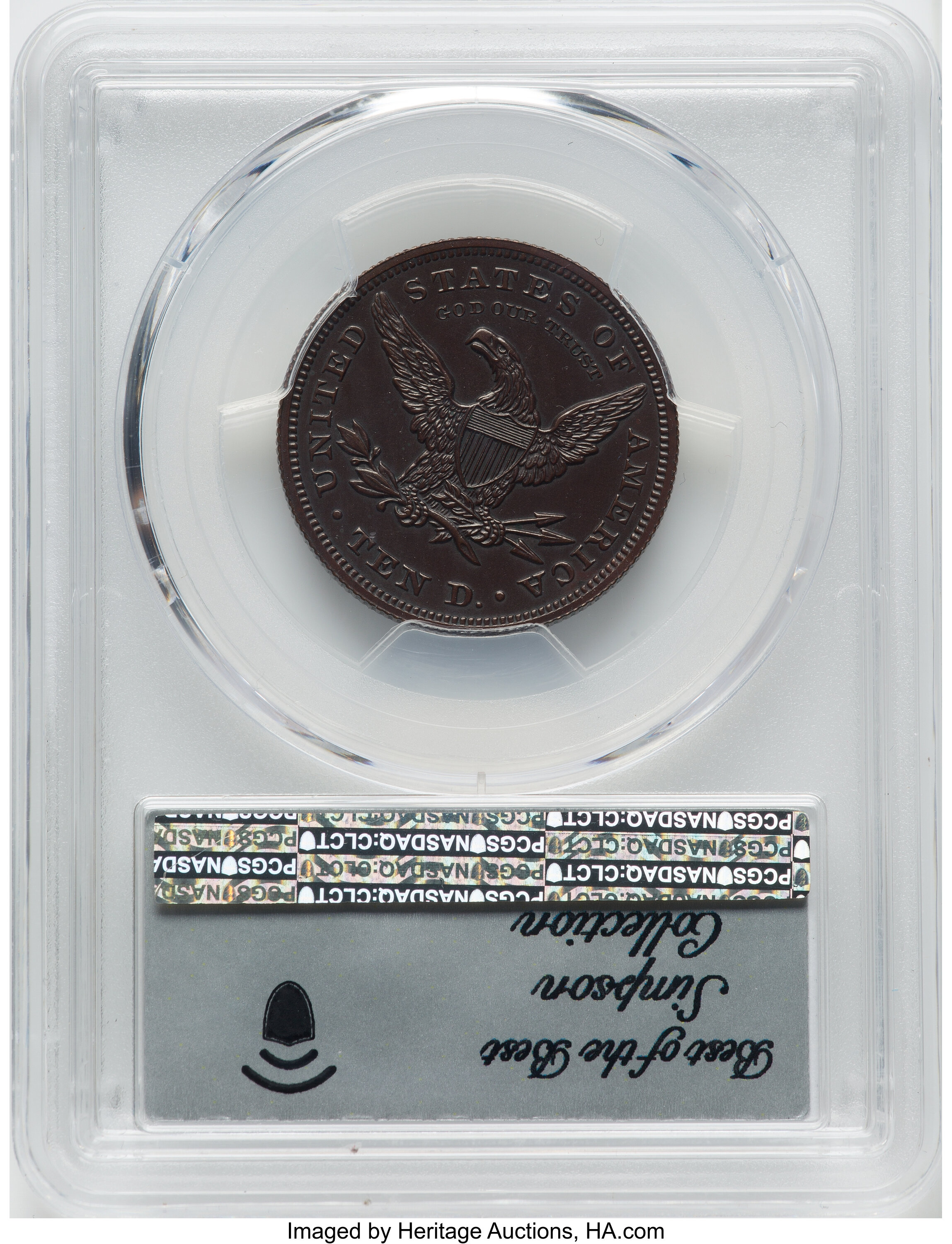 1863 P$10 Copper, J-352 PR BN PR64 BN thumbnail 2