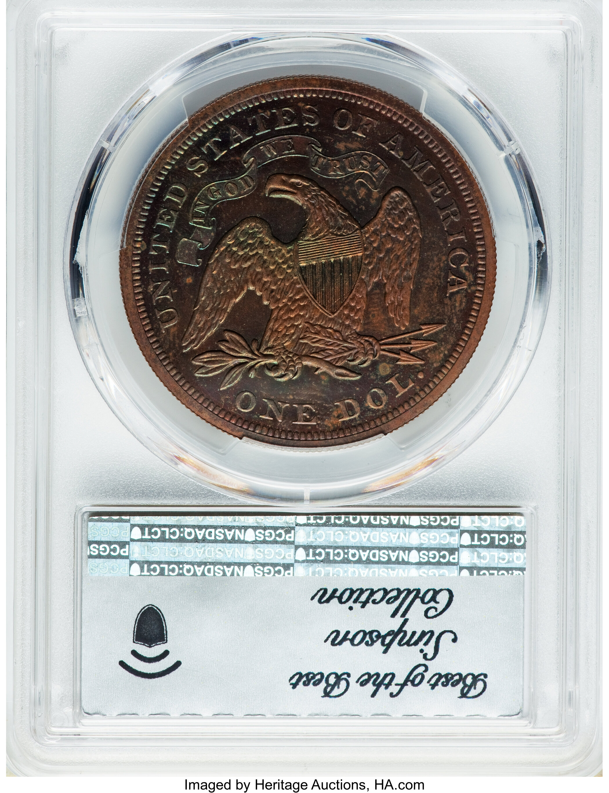 1869 P$1 Copper, J-763 PR RB thumbnail 3