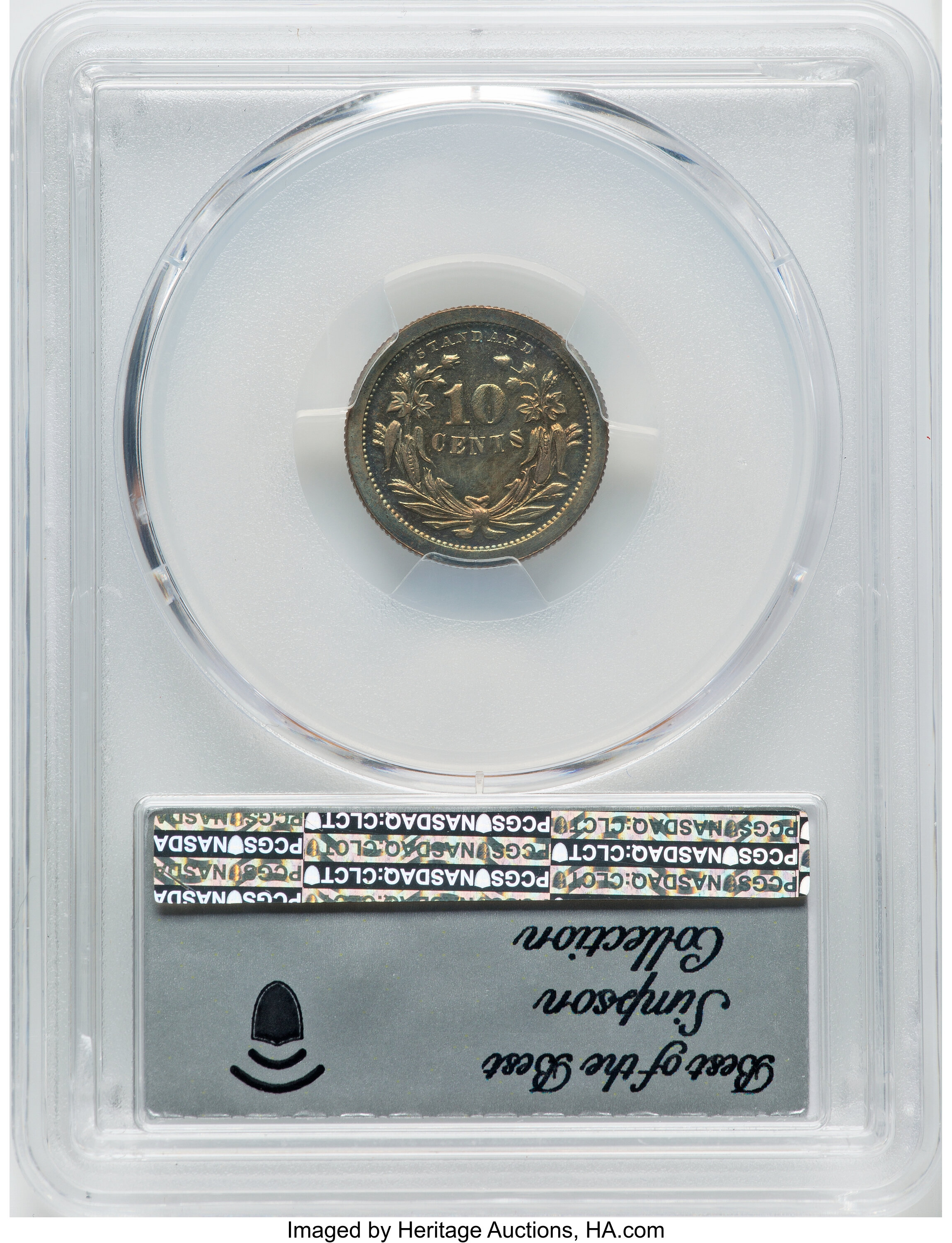 1870 P10c Copper, J-827 PR BN thumbnail 2