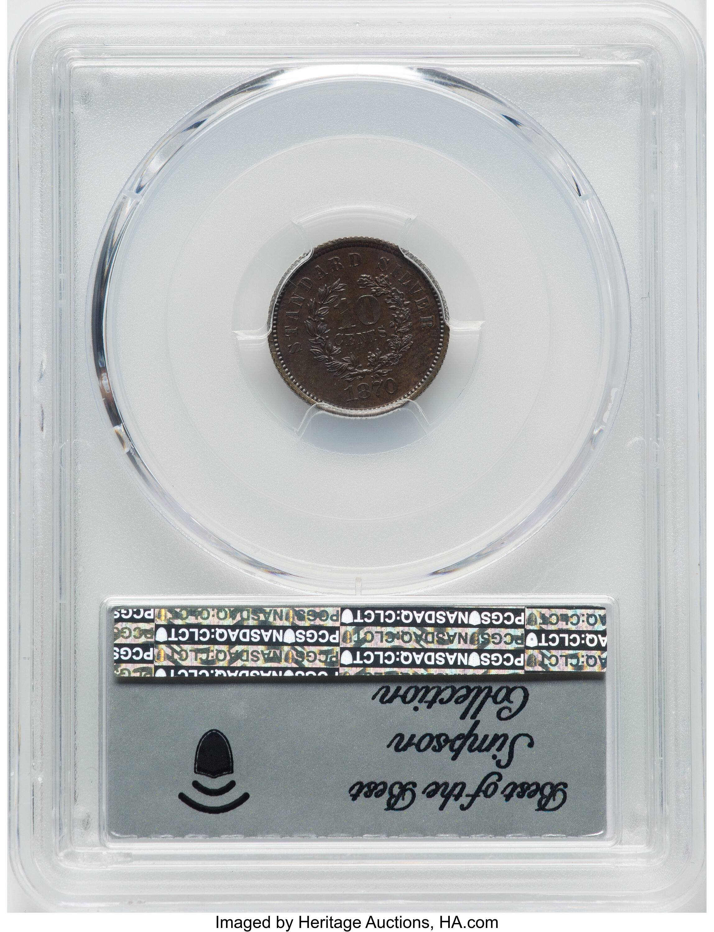 1870 P10c Copper, J-857 PR BN thumbnail 6