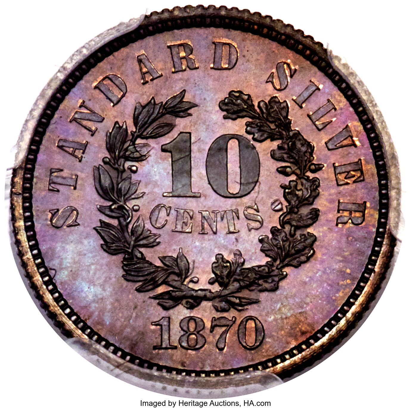 1870 P10c Copper, J-857 PR BN thumbnail 5