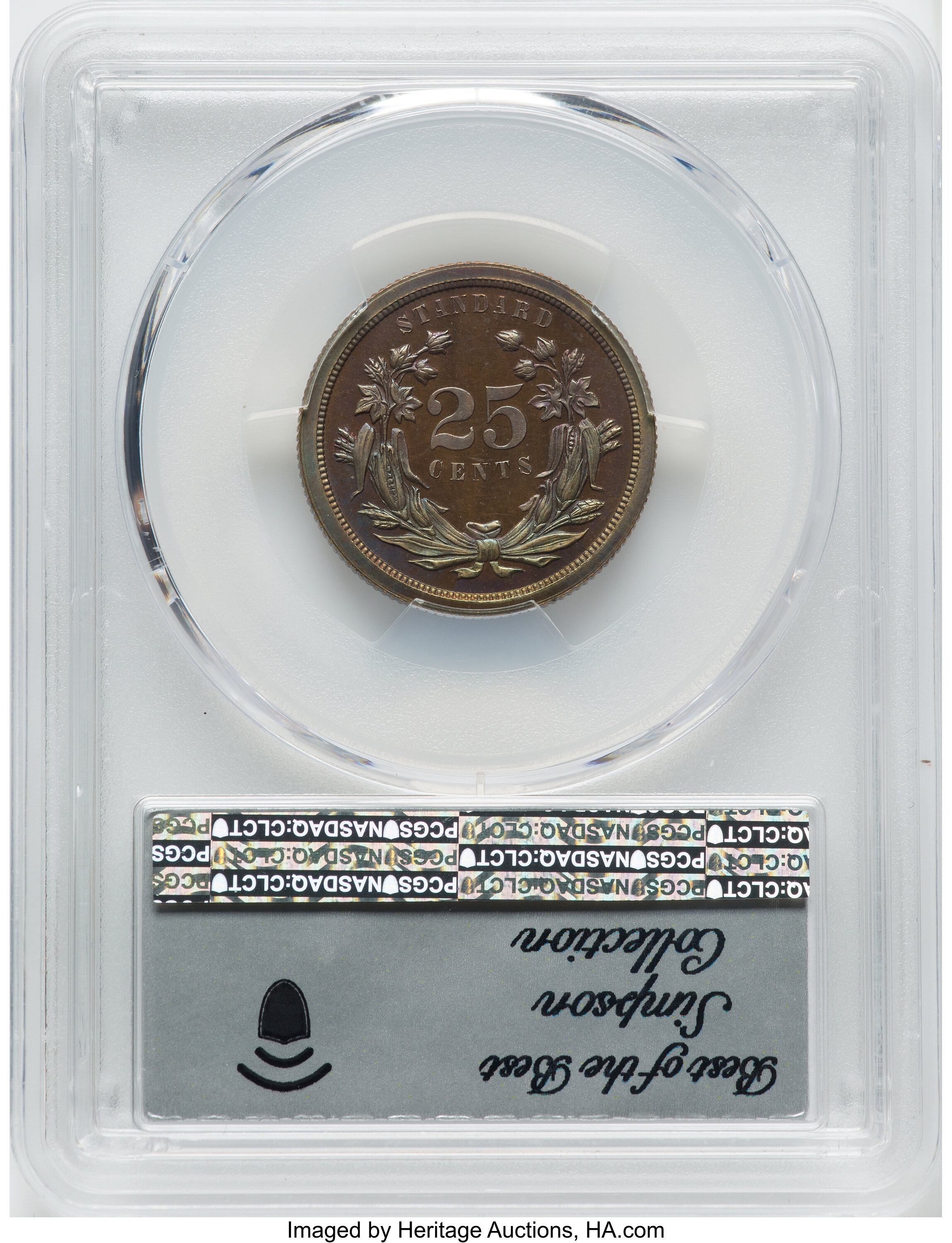 1870 P25c Copper, J-878 PR RD thumbnail 9