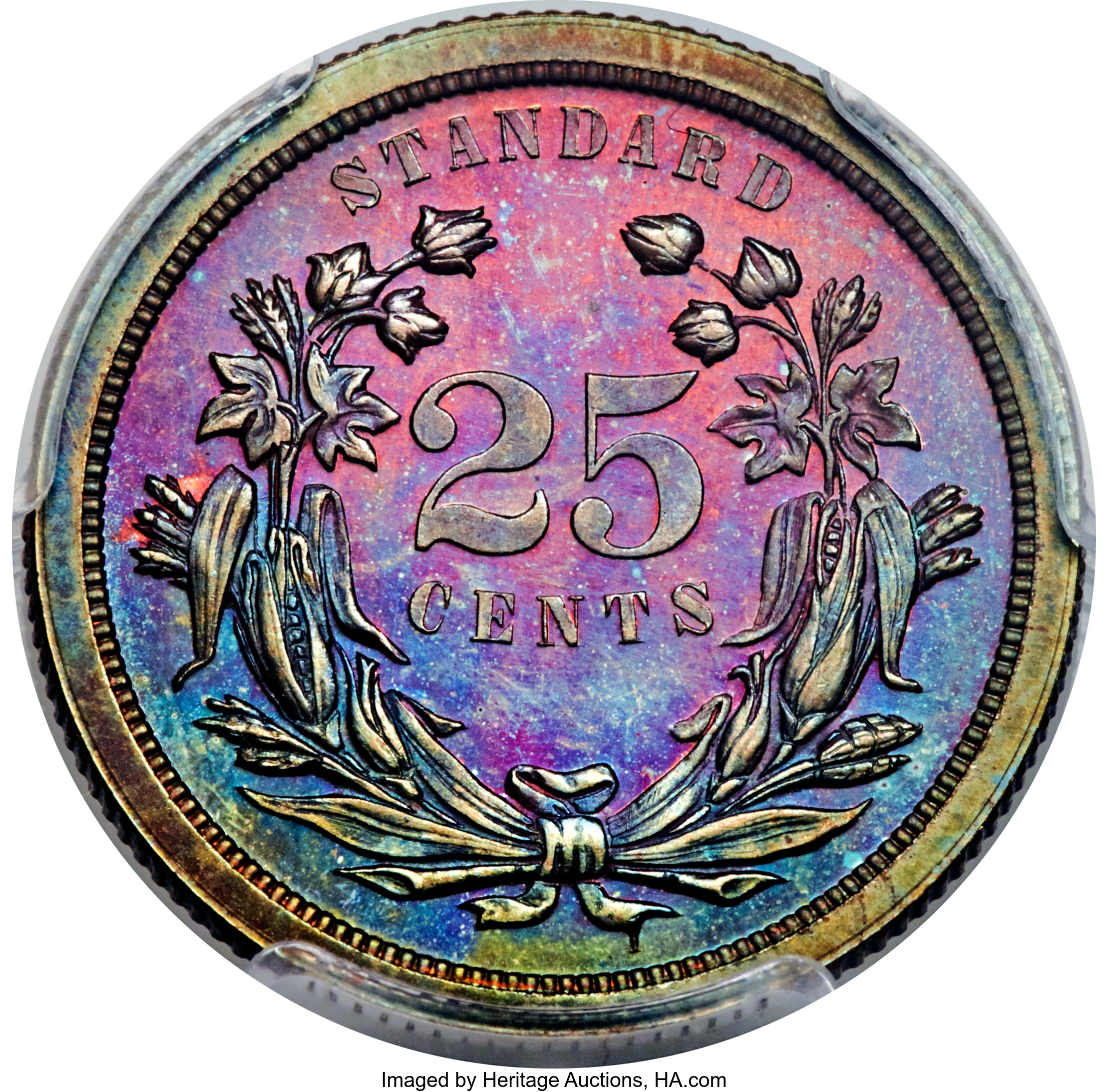1870 P25c Copper, J-878 PR RD thumbnail 8
