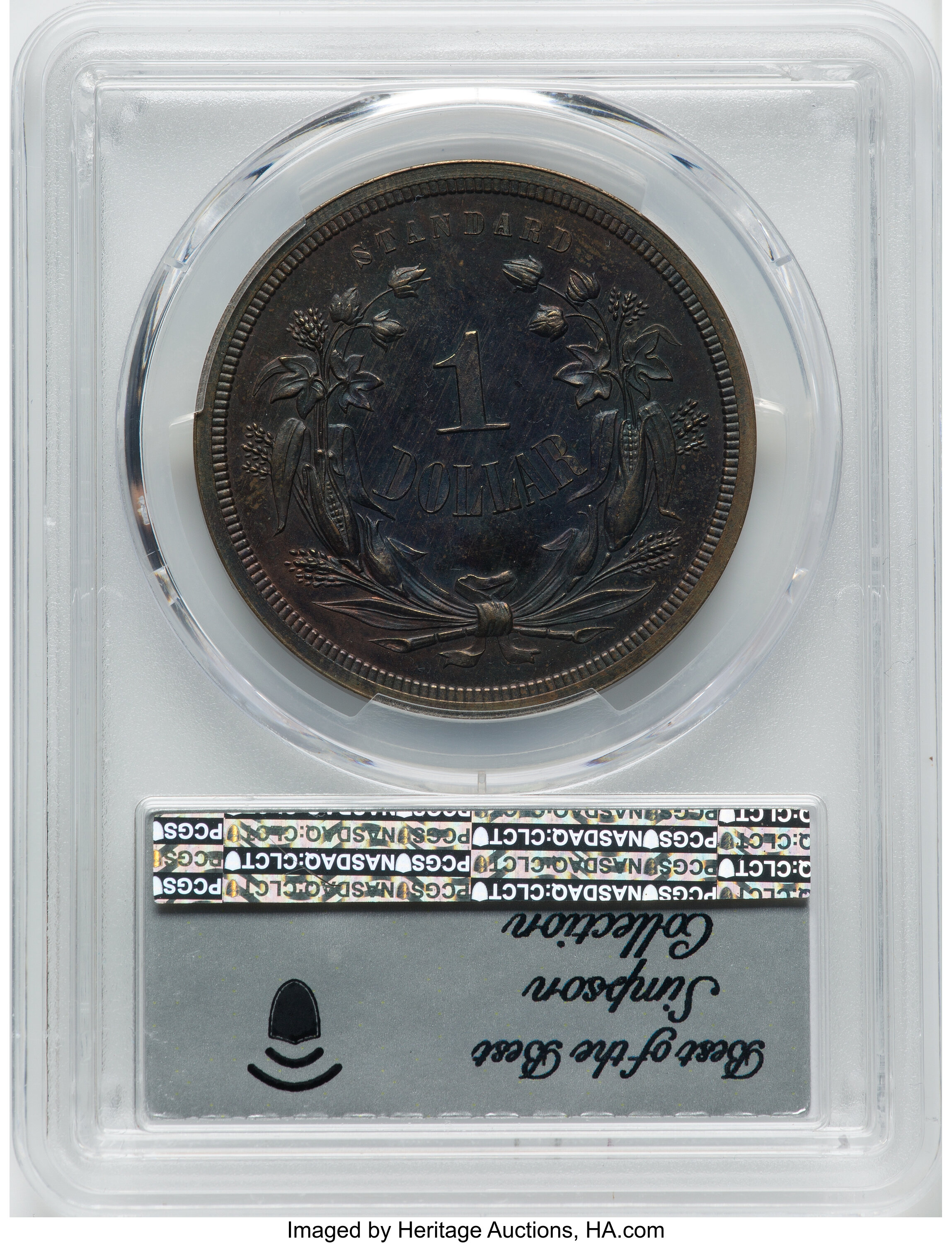 1870 P$1 Copper, J-999 PR RB thumbnail 2