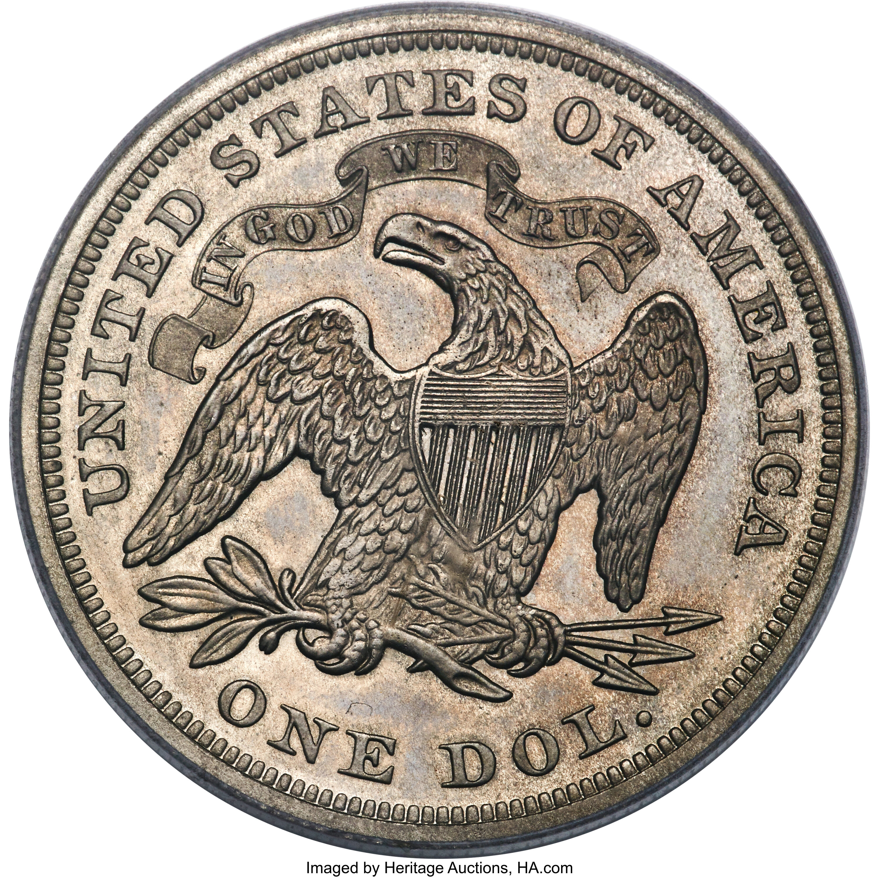 1870 P$1 Nickel, J-1022 PR thumbnail 5