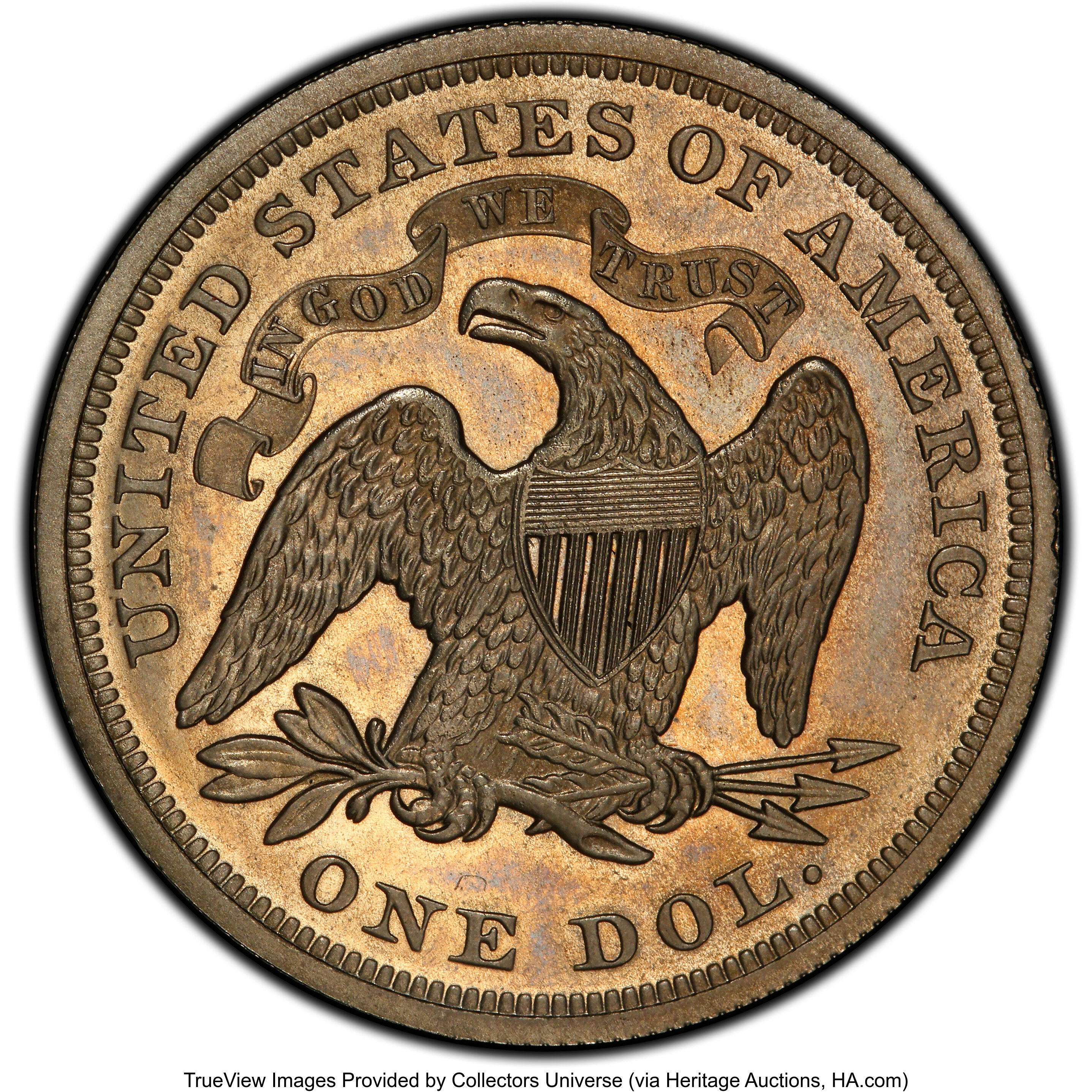 1870 P$1 Nickel, J-1022 PR thumbnail 4