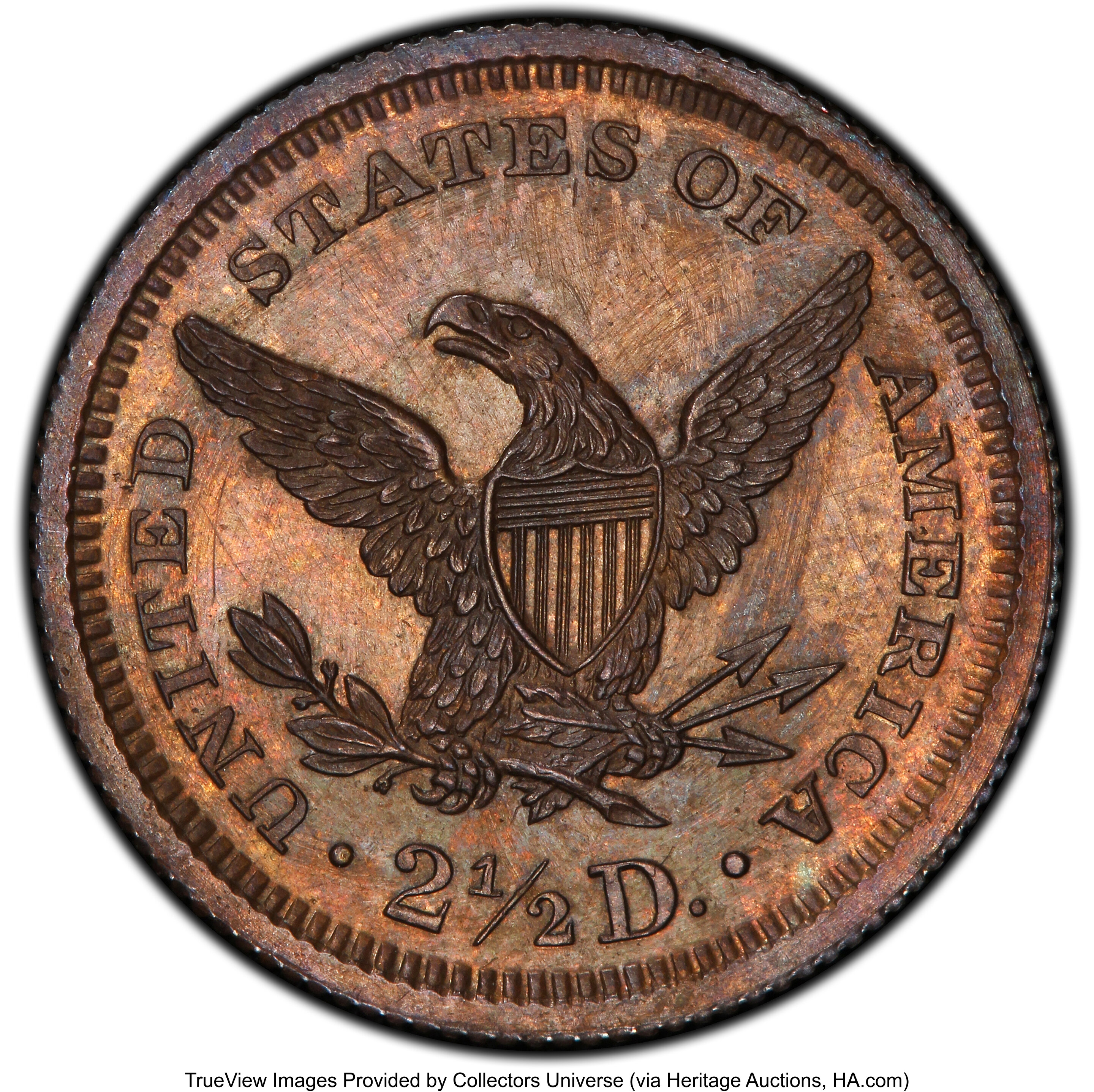 1872 P$2.50 Copper, J-1233 PR BN PR64 BN thumbnail 5