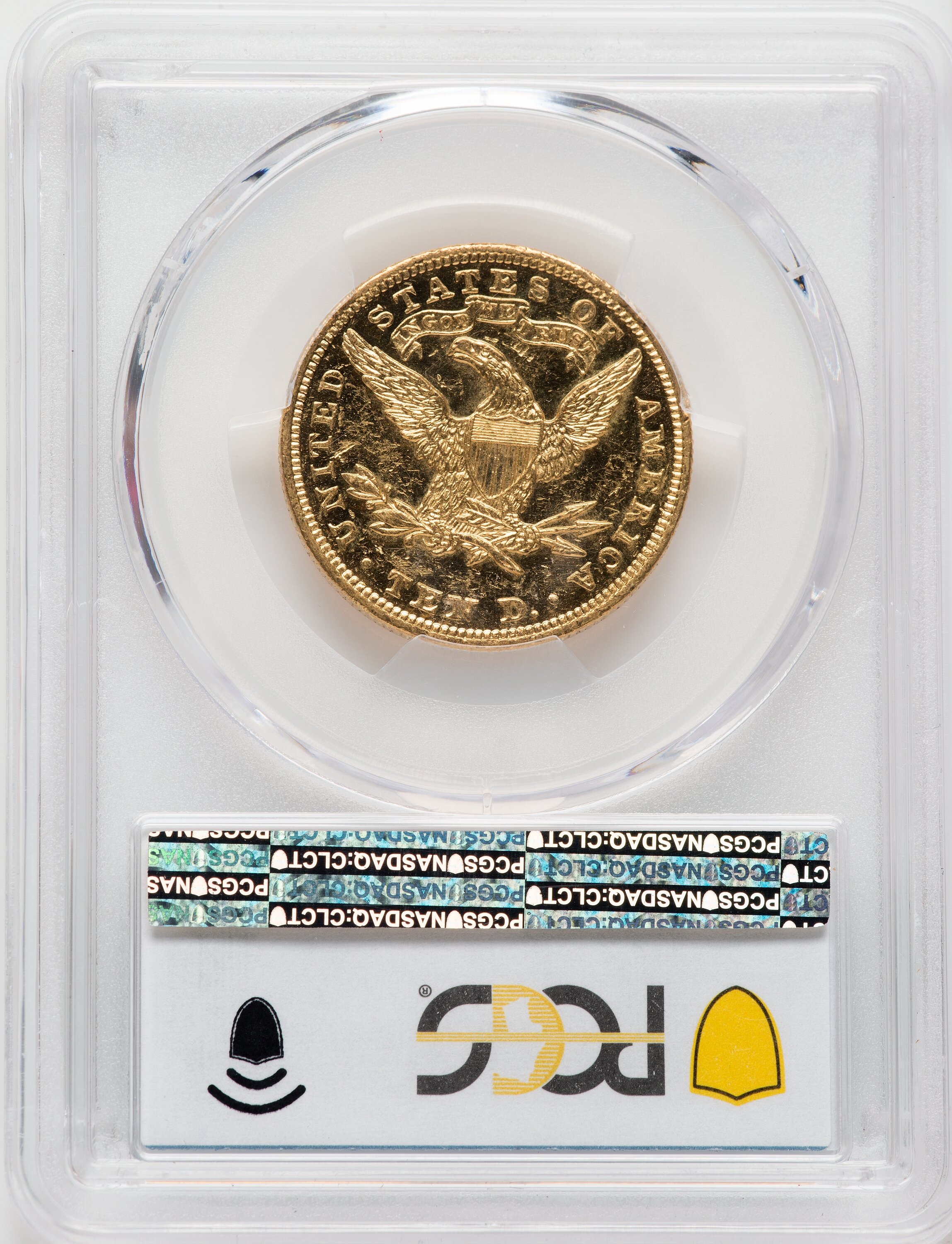 Liberty Gold Eagle $10  Motto, 1866-1907 [Type] PR60 thumbnail 3