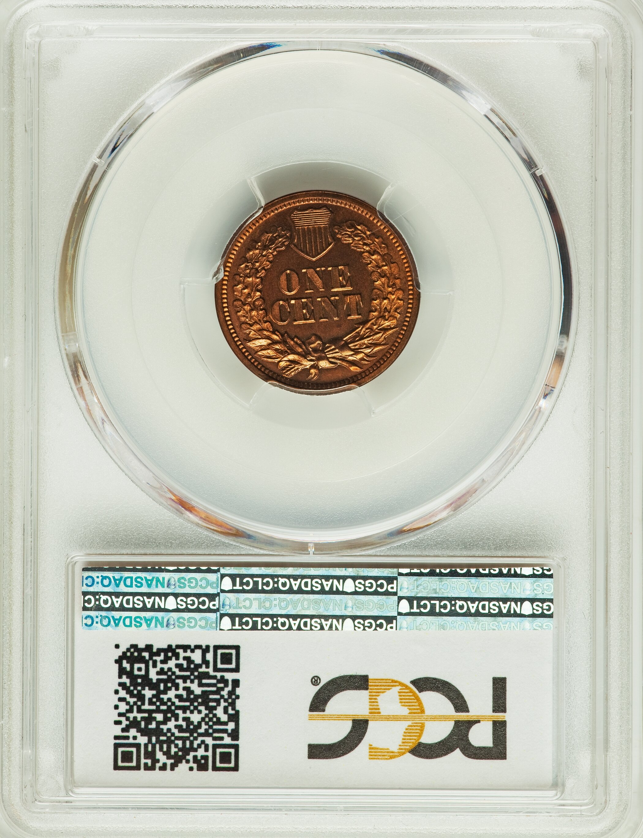 1865 1c PR RD PR63 RD CAC thumbnail 2