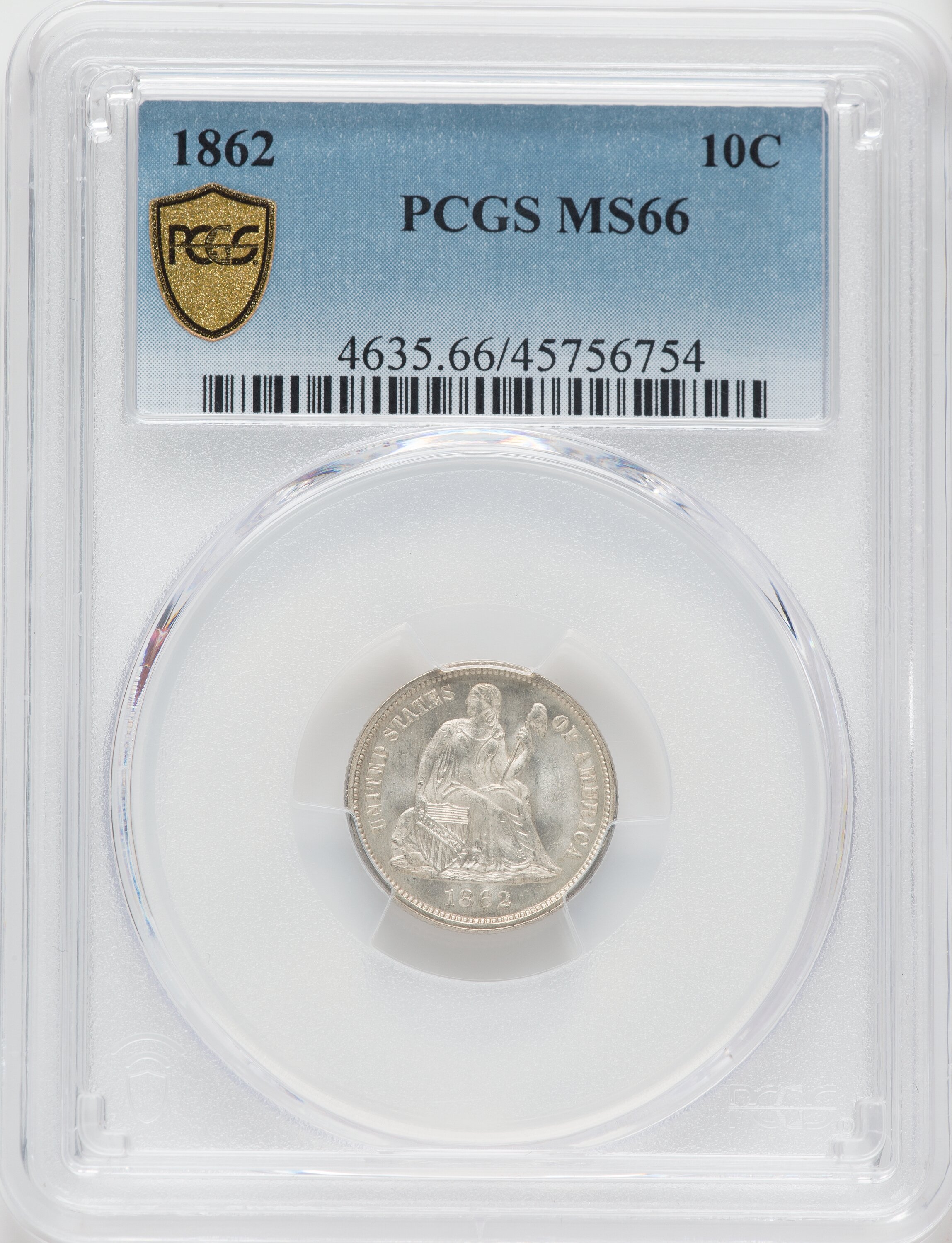 1862 10c MS66 thumbnail 4