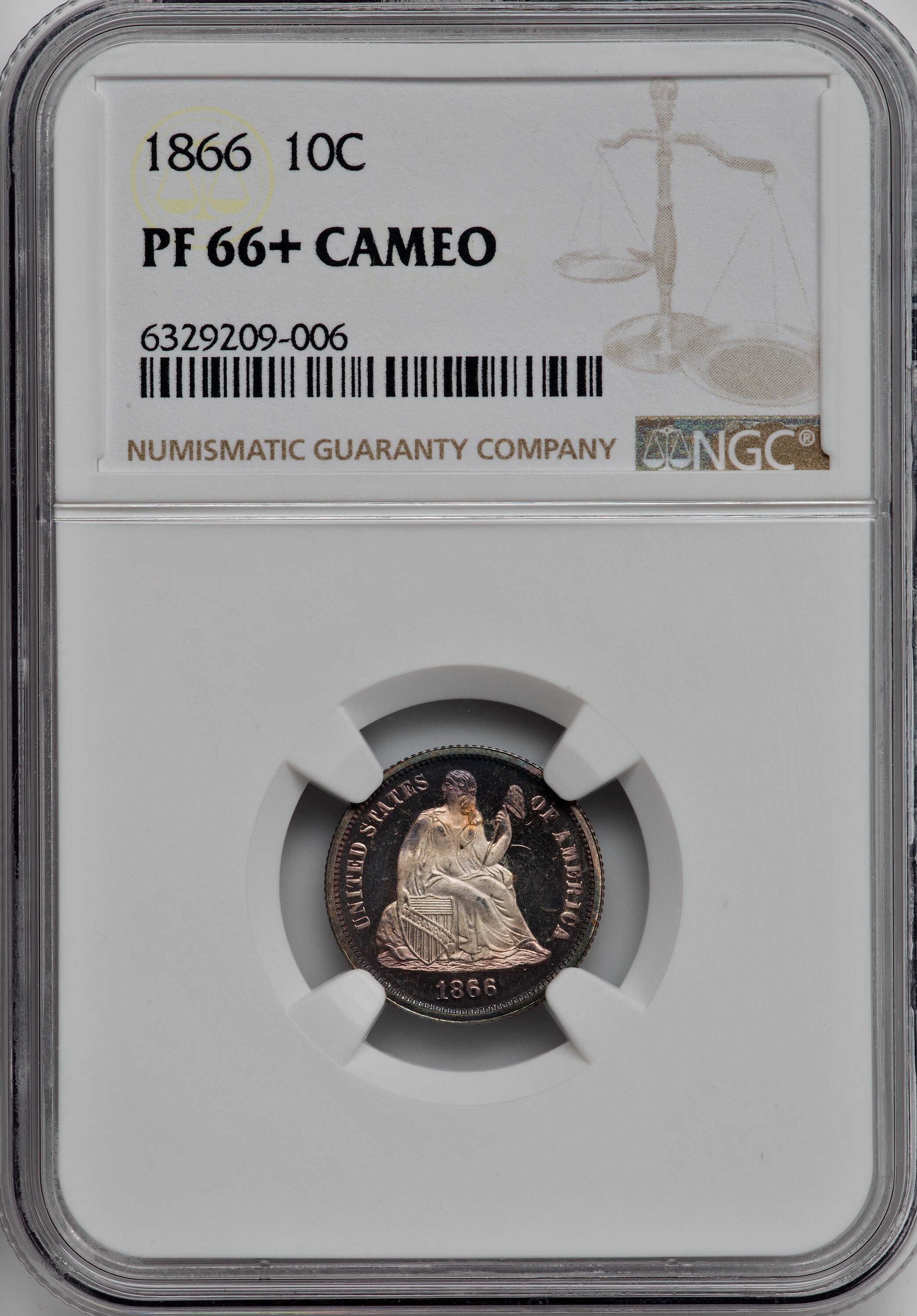 1866 10c PR CAM PR68 CAM thumbnail 25