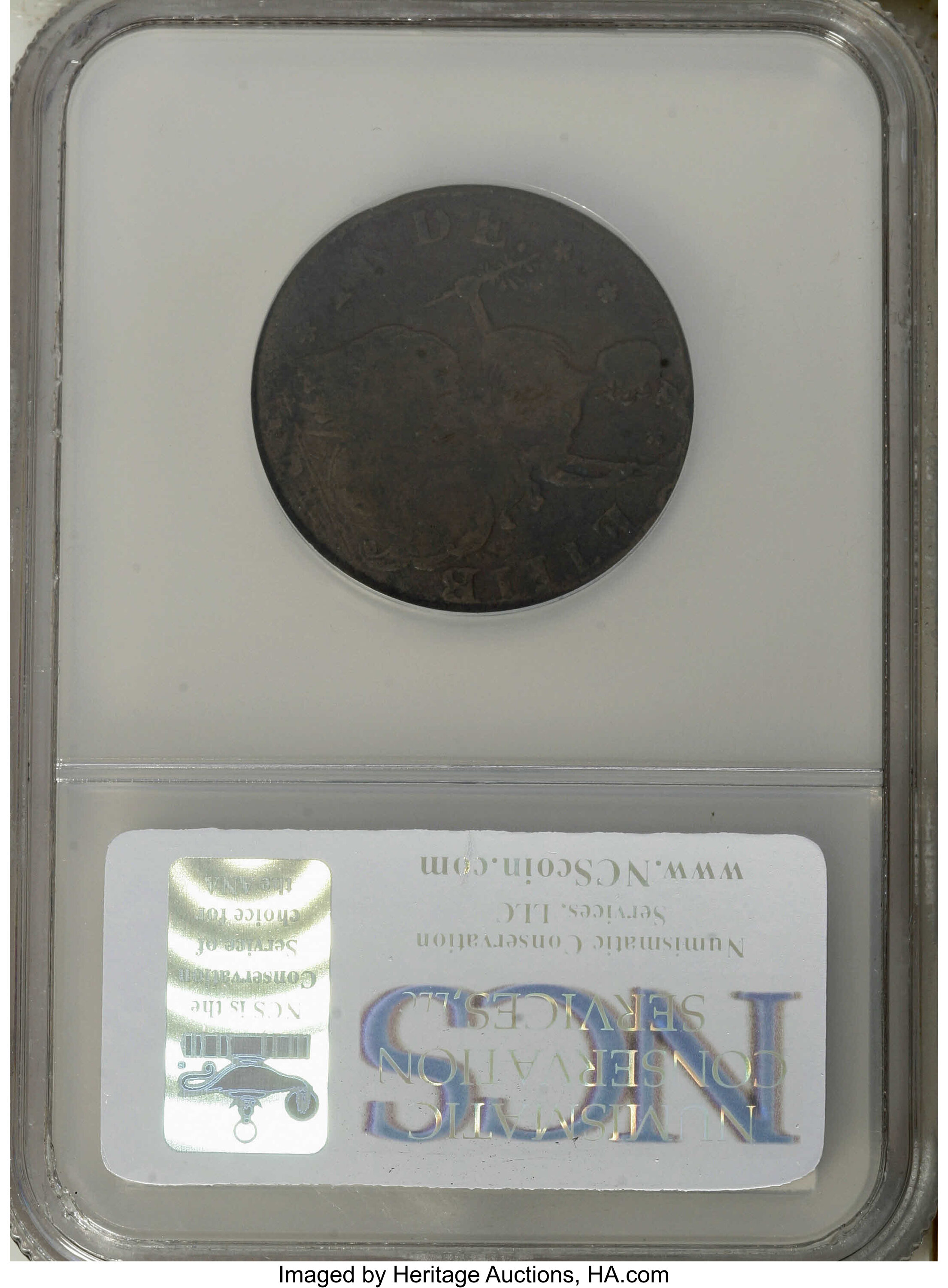 1787 Copper Connecticut, Draped Bust Left, AUCTOPI MS BN G4 BN thumbnail 2