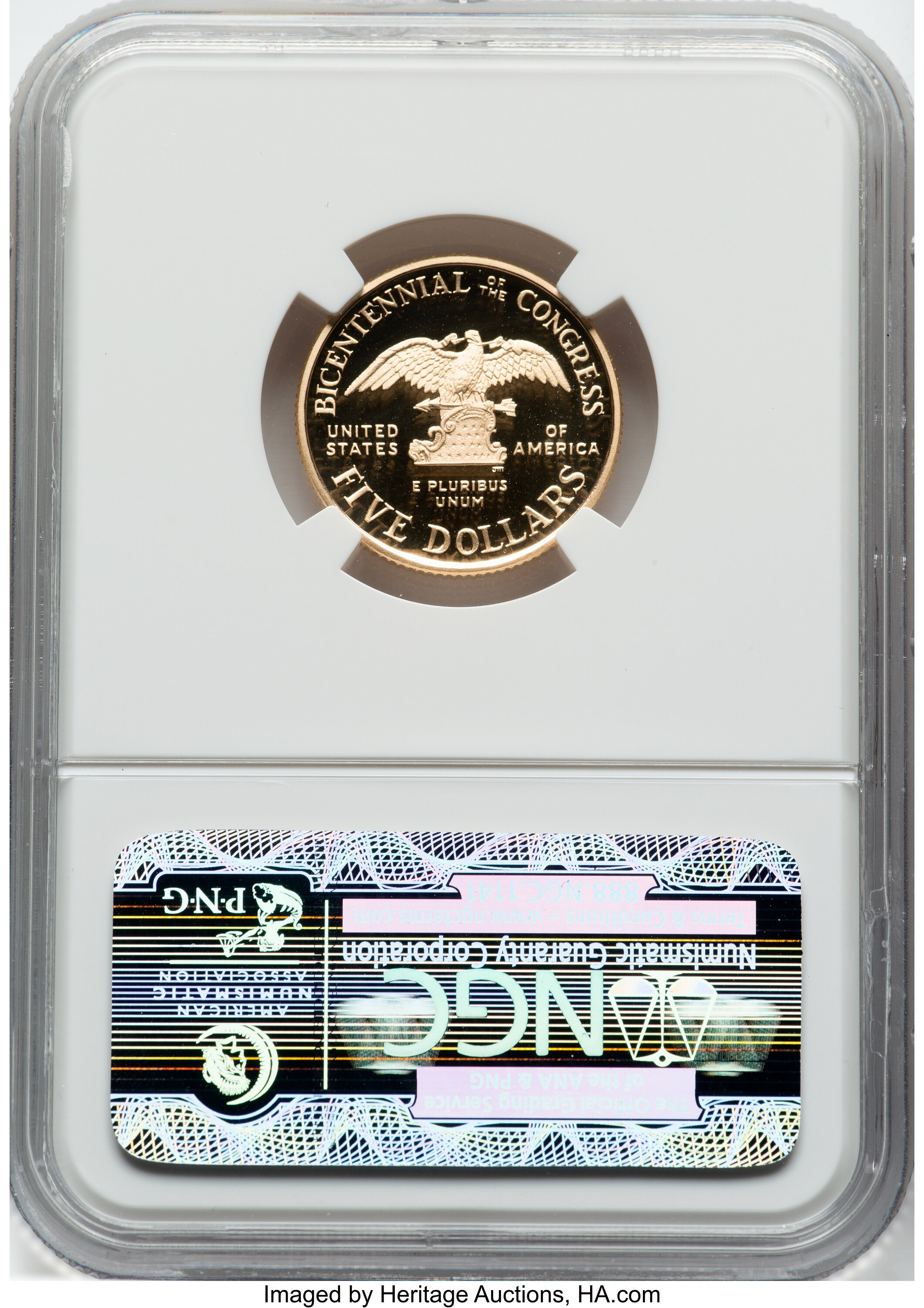 1989-W G$5  Congress Bicentennial PR DCAM PR70 DCAM thumbnail 4