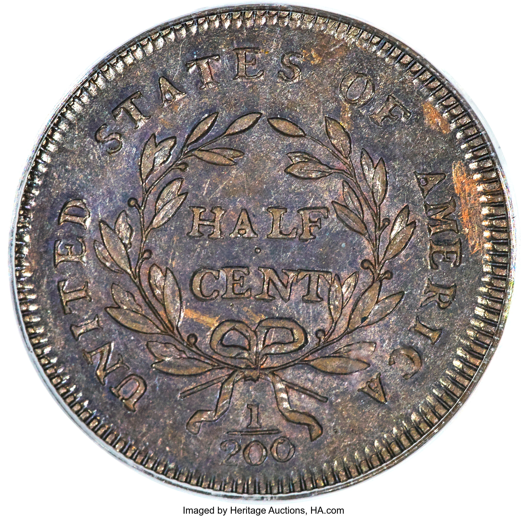 1795 1/2c Pole, Lettered Edge MS BN MS65 BN thumbnail 19