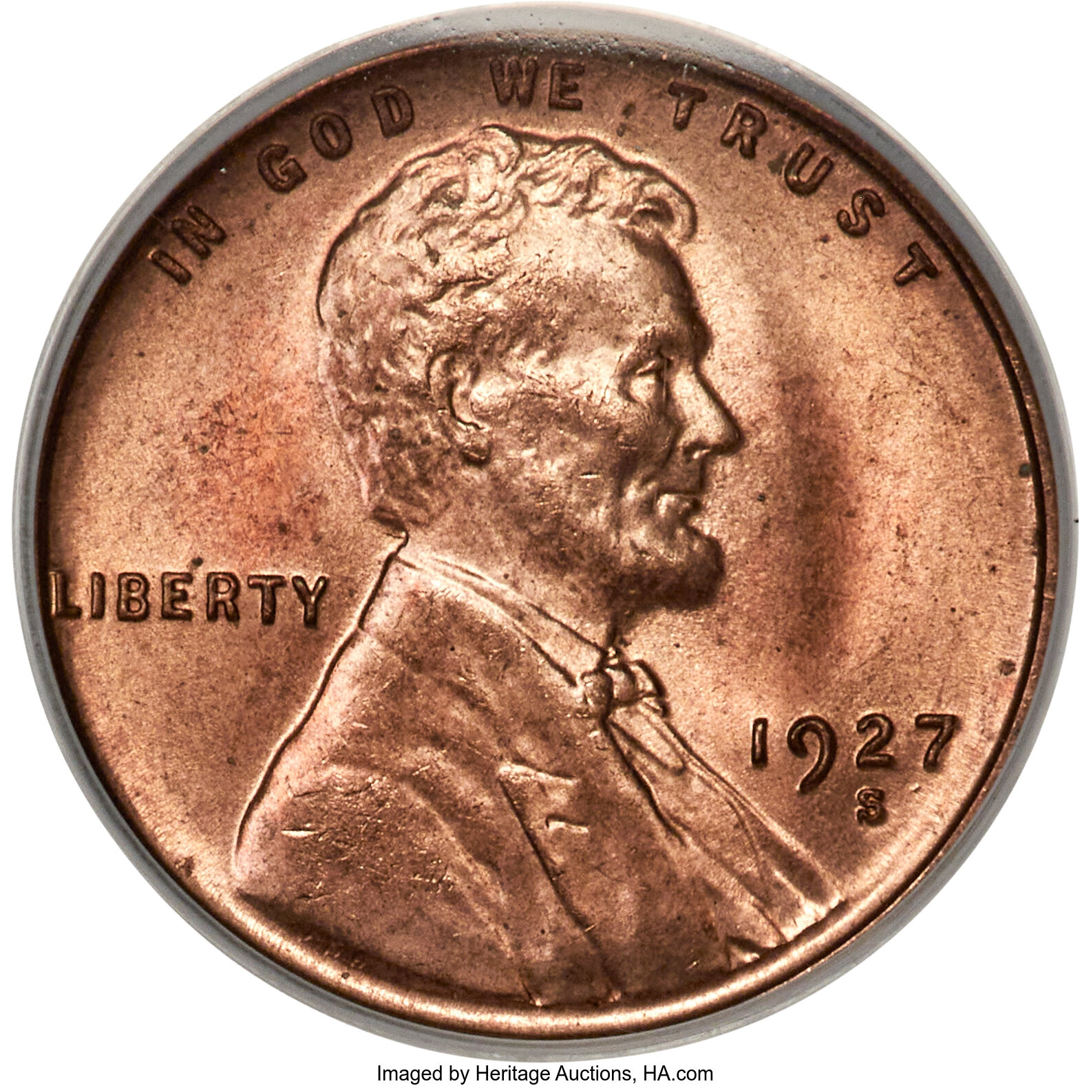 1927-S 1C MS65 Red PCGS....