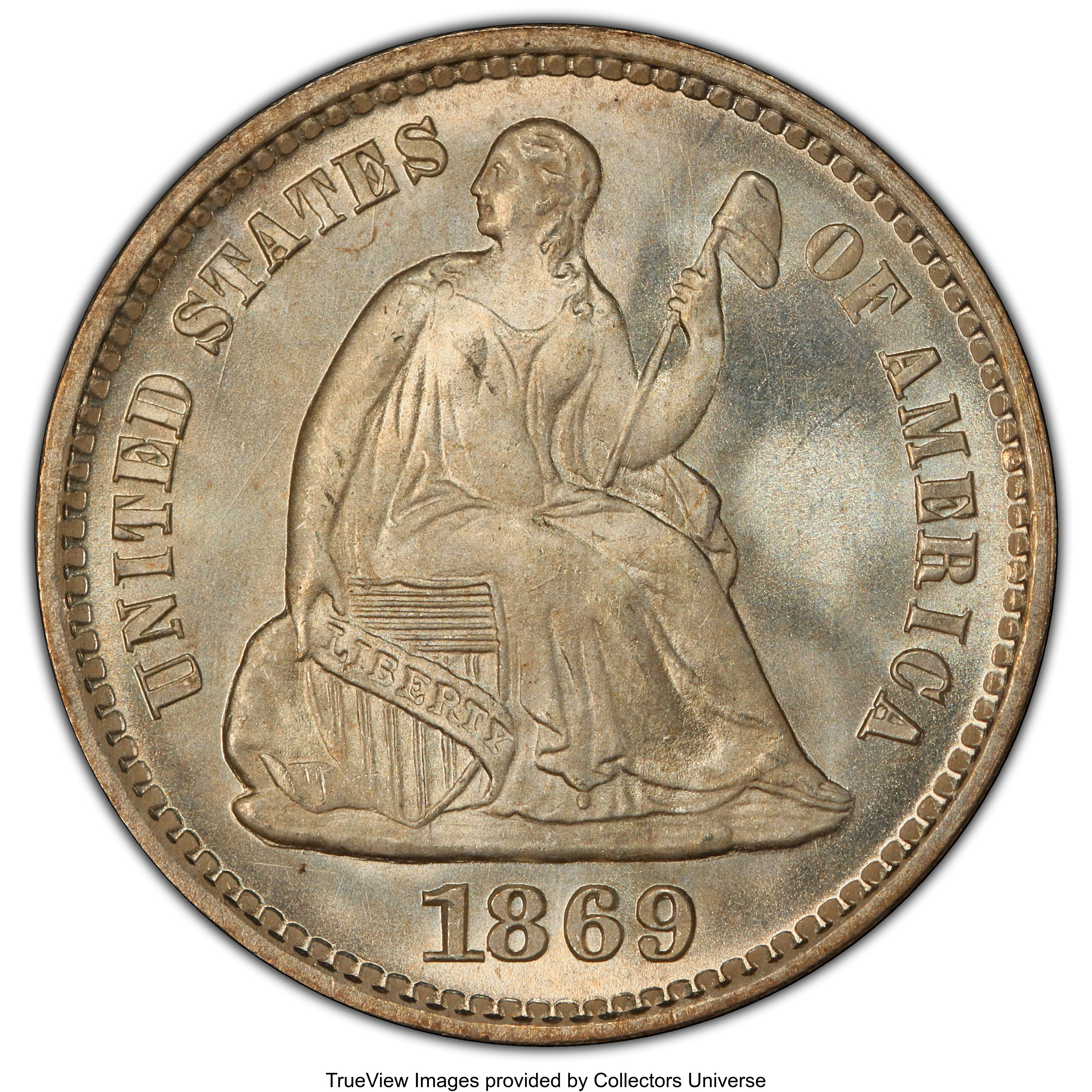 1869 H10c MS68 thumbnail 3