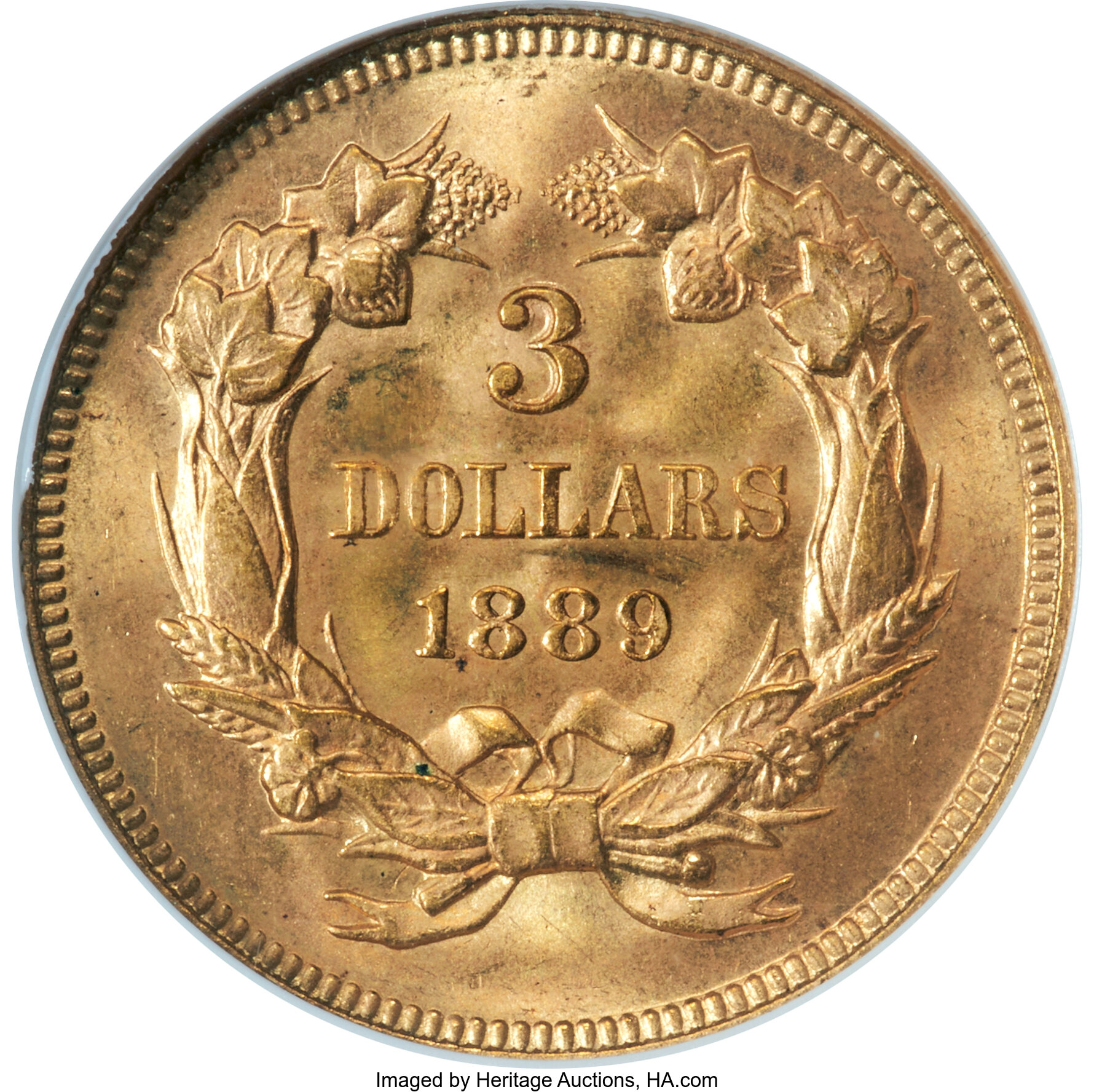 1889 $3 MS66 thumbnail 4