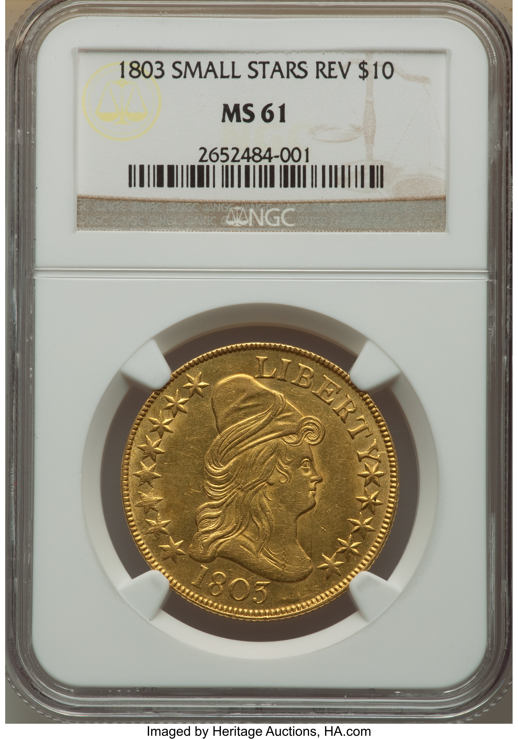 1803 $10  Small Stars Reverse, BD-3 MS61 thumbnail 4