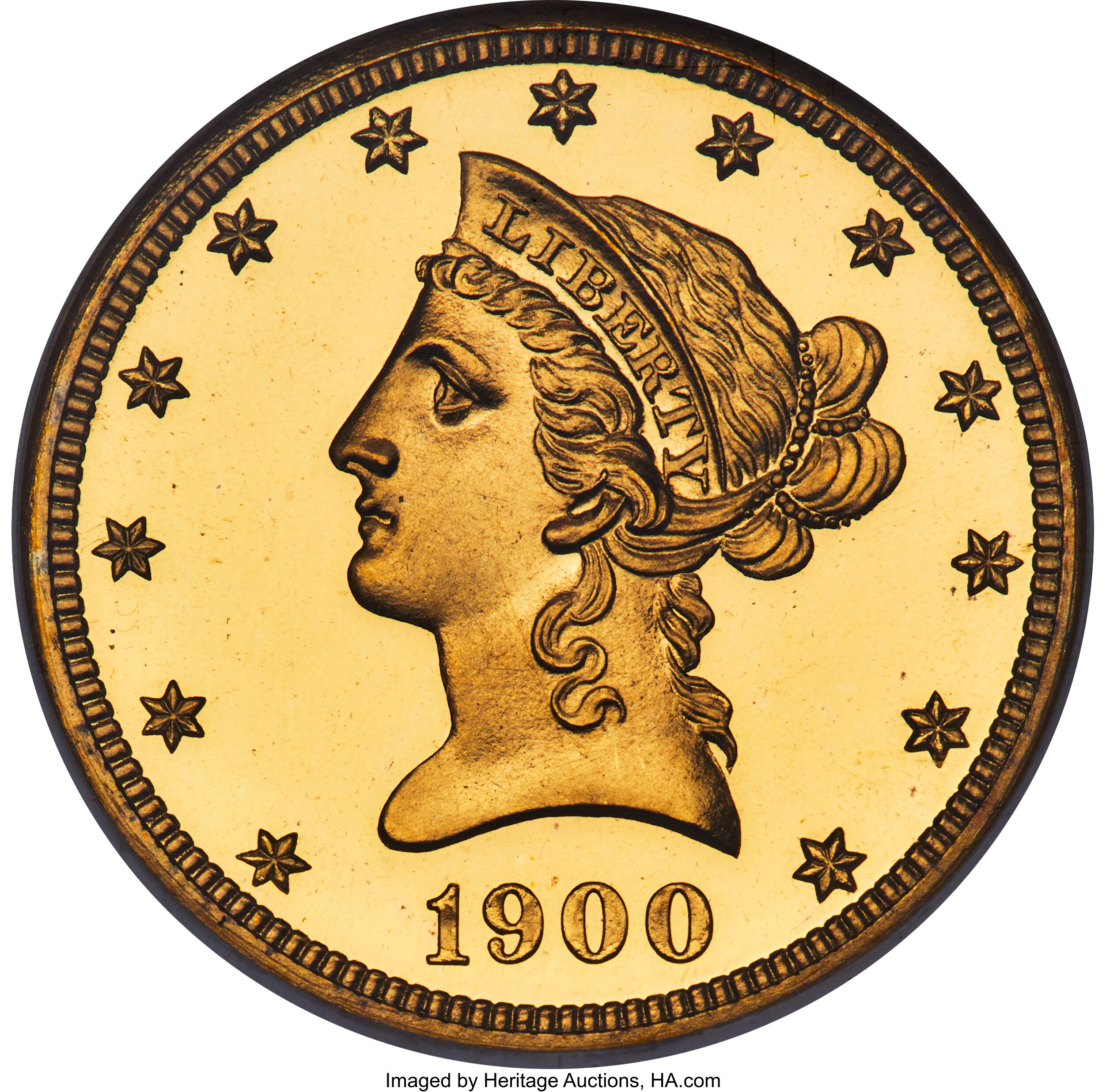 1900 $10 PR65 Ultra Cameo NGC. CAC. JD-1, Low R.5....