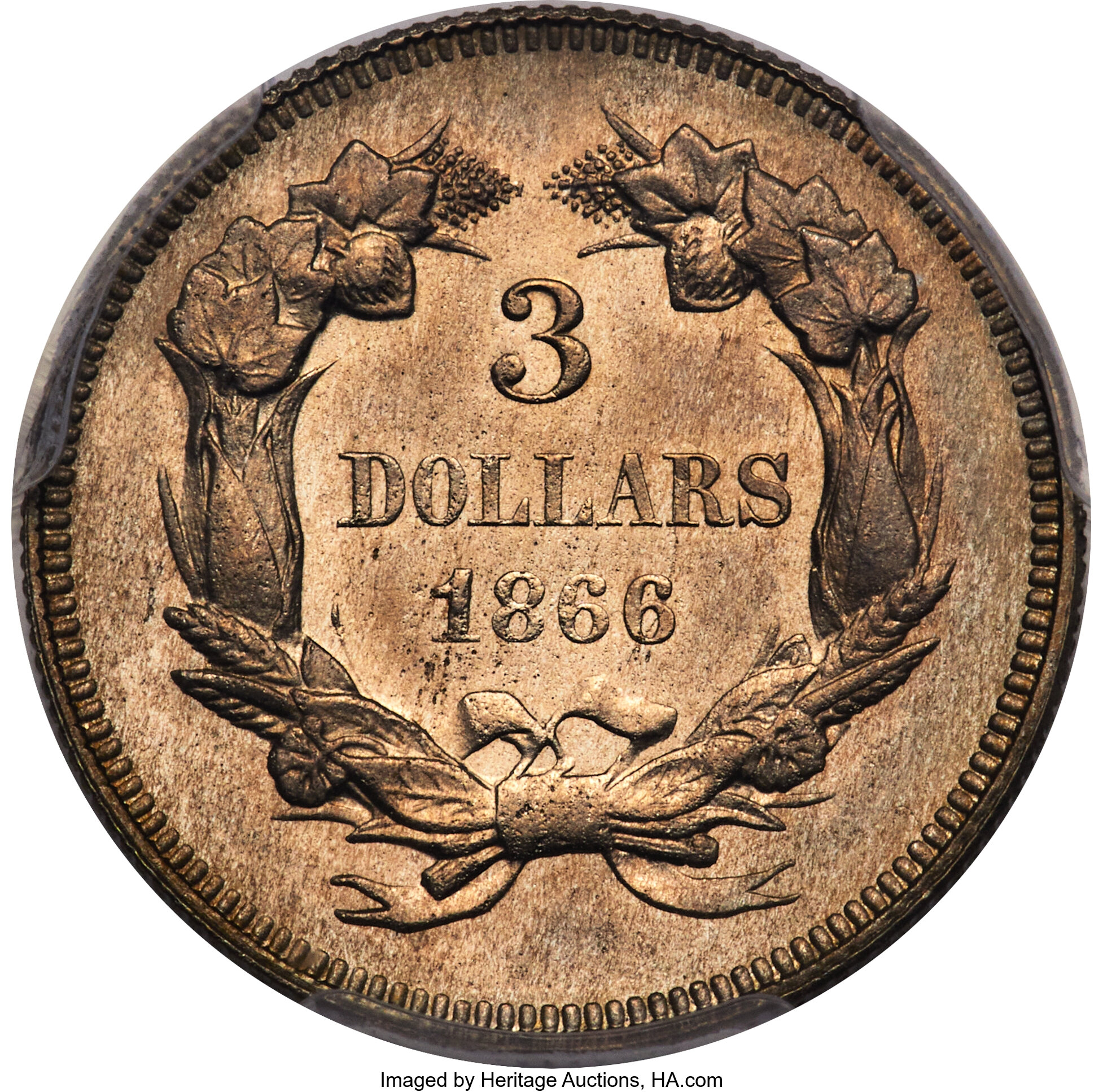 1866 P$3 Nickel, J-543 PR thumbnail 4