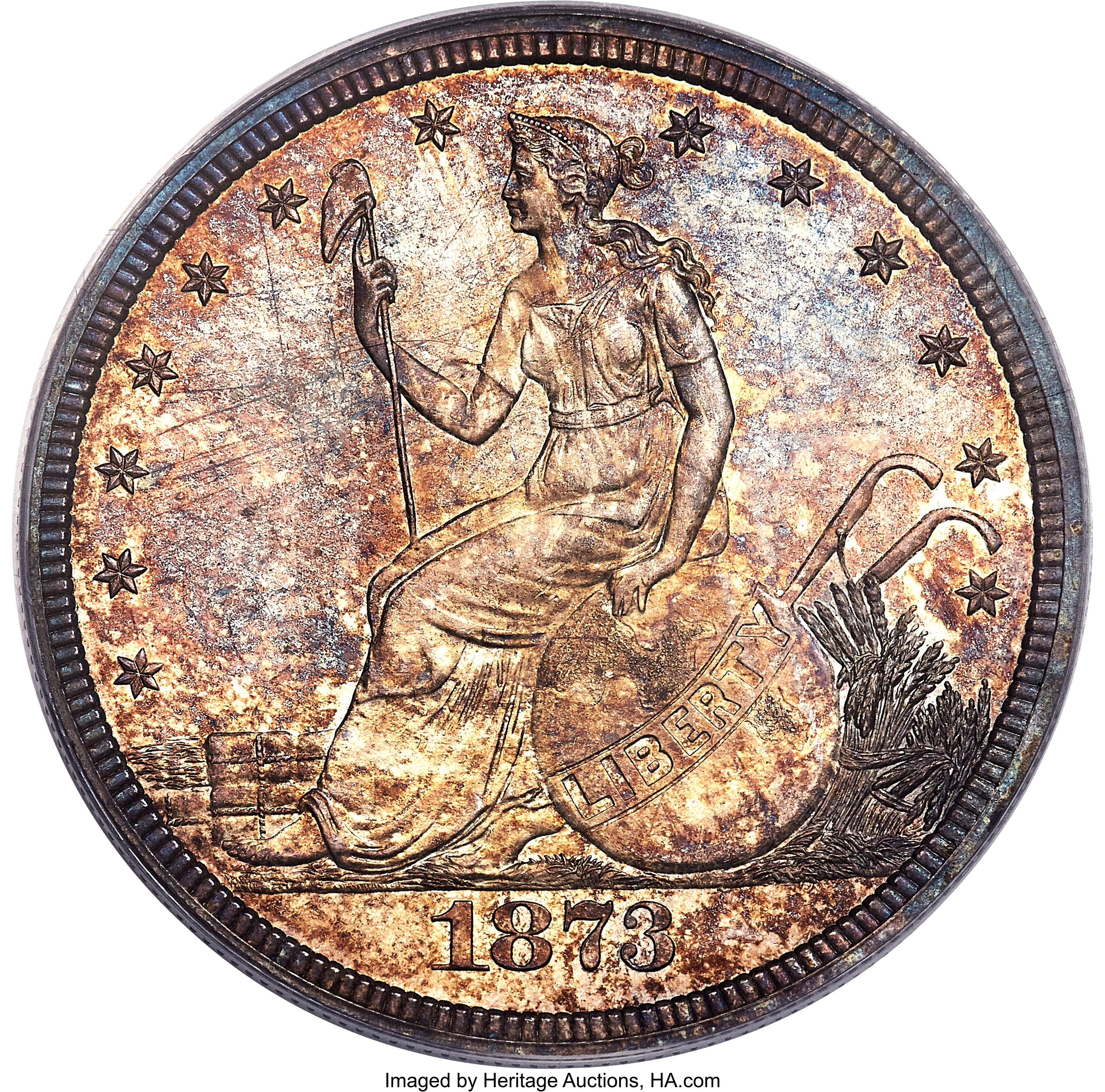 1873 T$1 Trade Dollar, Judd-1300, Pollock-1442, High R.7, PR64 PCGS....