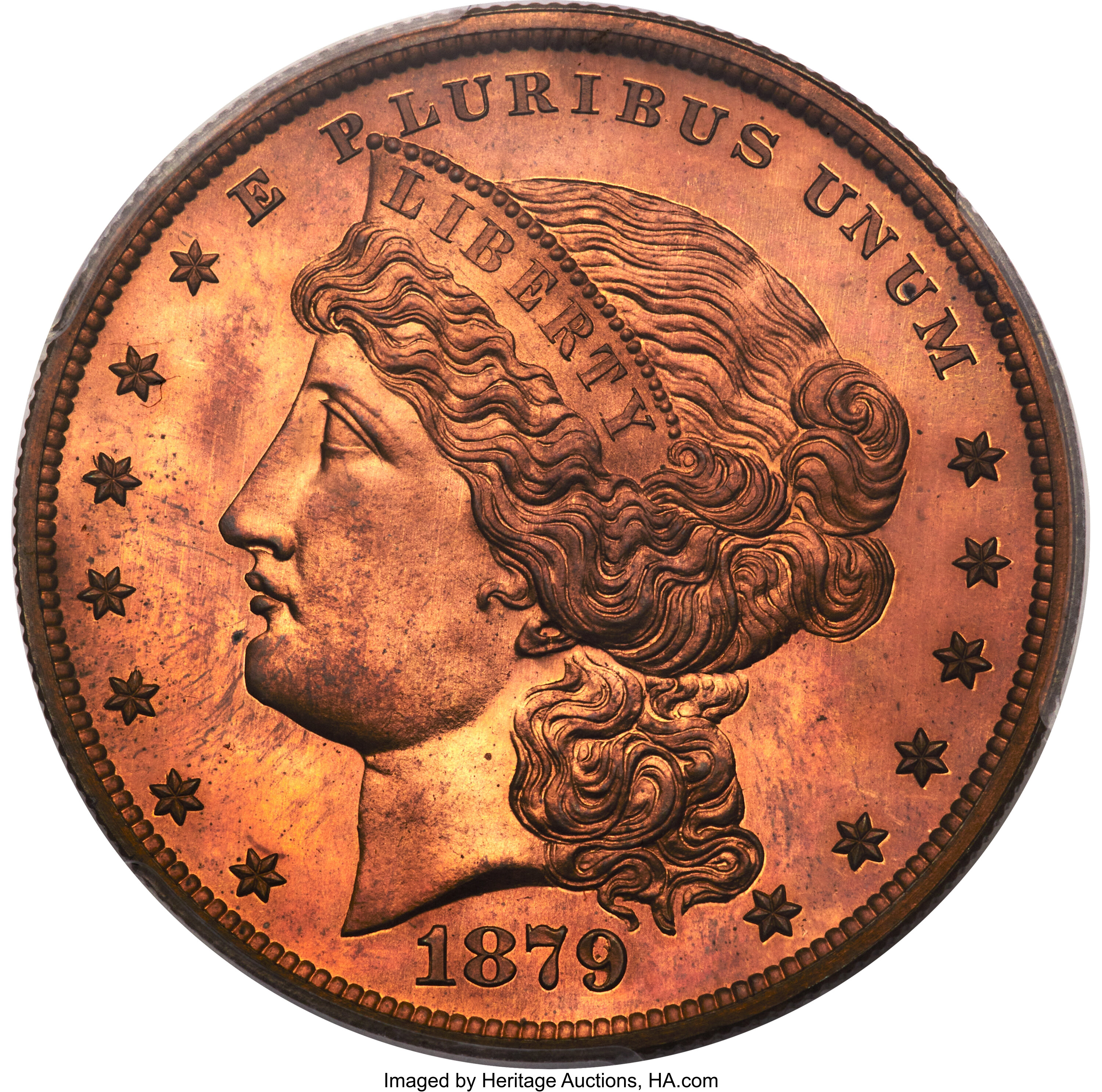 1879 $1 Metric Dollar, Judd-1619, Pollock-1814, Low R.7, PR67 Red PCGS....