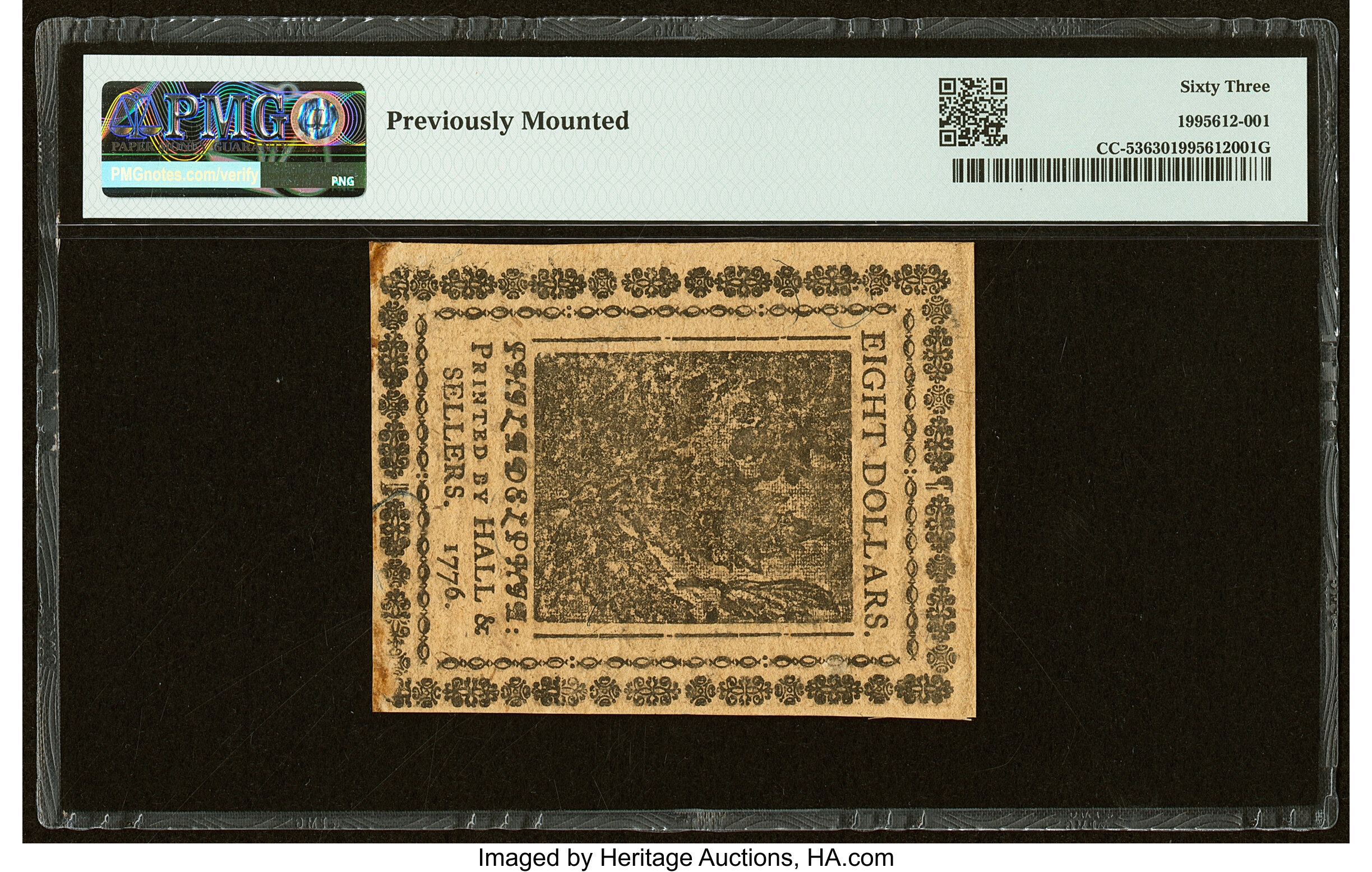 Nov 2, 1776 $8  Continental Congress (Fr. CC53) CU60 thumbnail 8