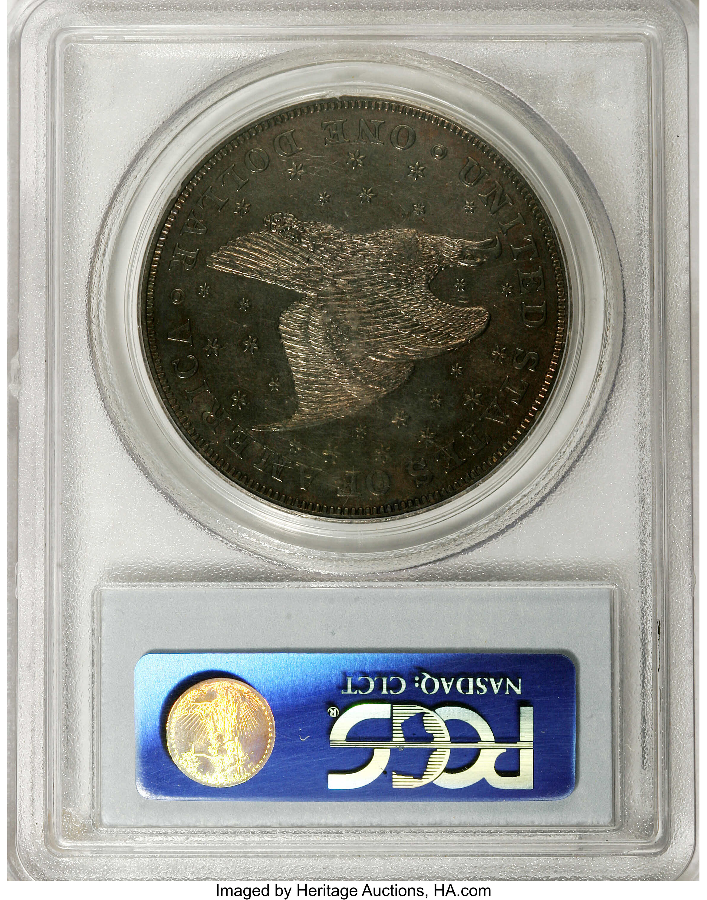 1836 $1  Gobrecht, No Stars Obverse, Original, Alignment IV, Plain Edge, J-60 AU53 thumbnail 2