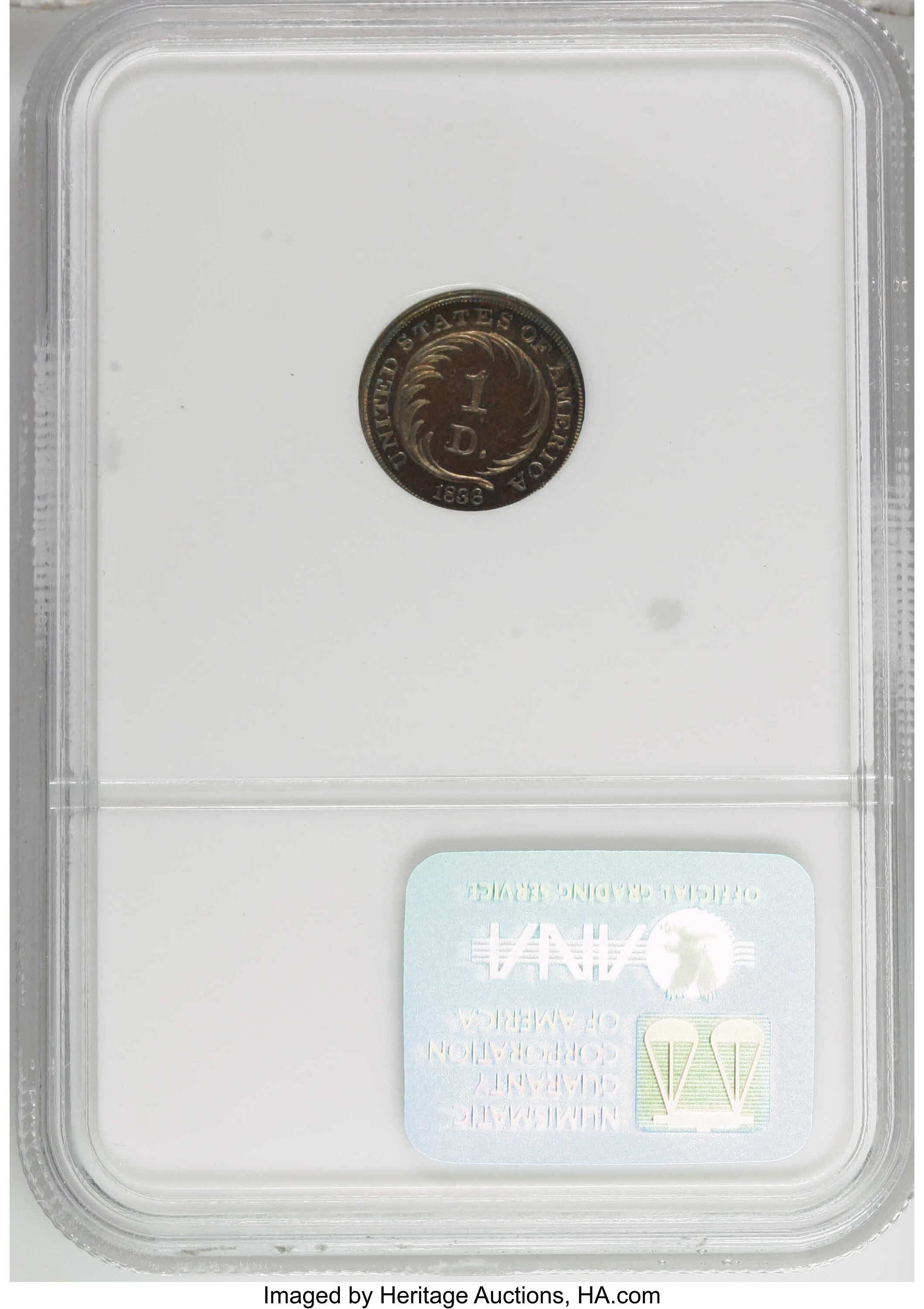 1836 PG$1 Copper, J-70 PR RB PR66 RB thumbnail 2