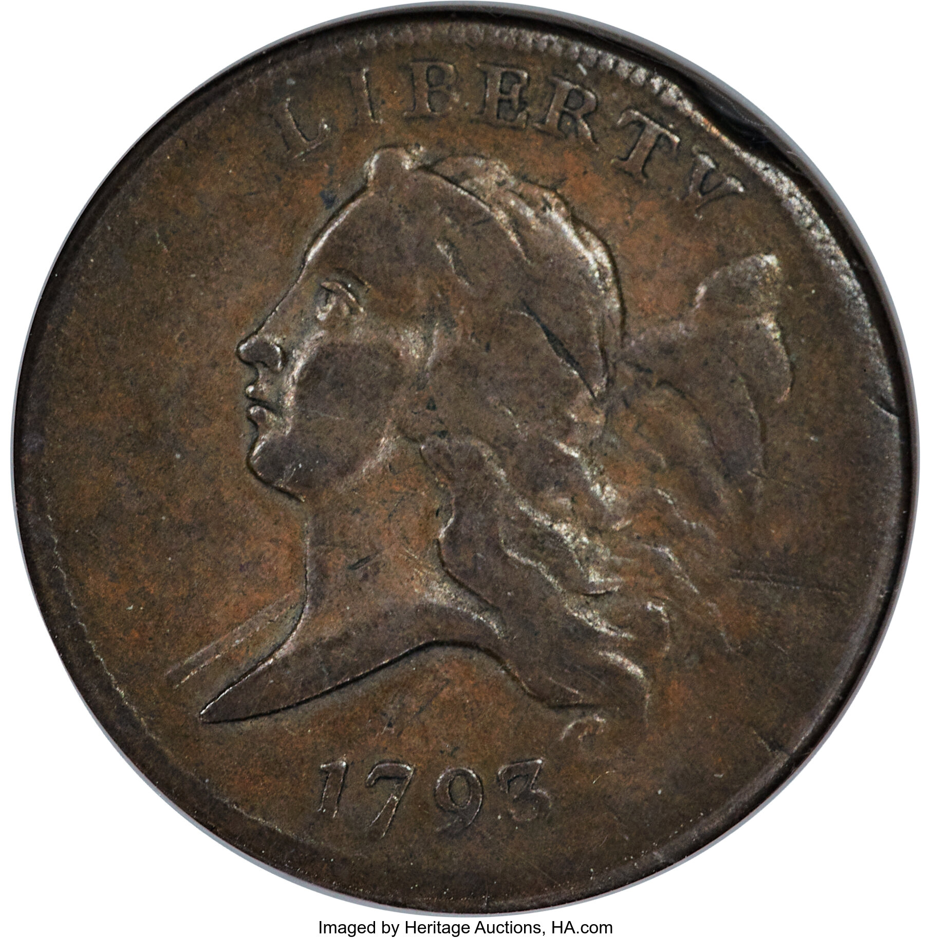 1793 1/2 C C-1, B-1, High R.3, VF30 NGC....