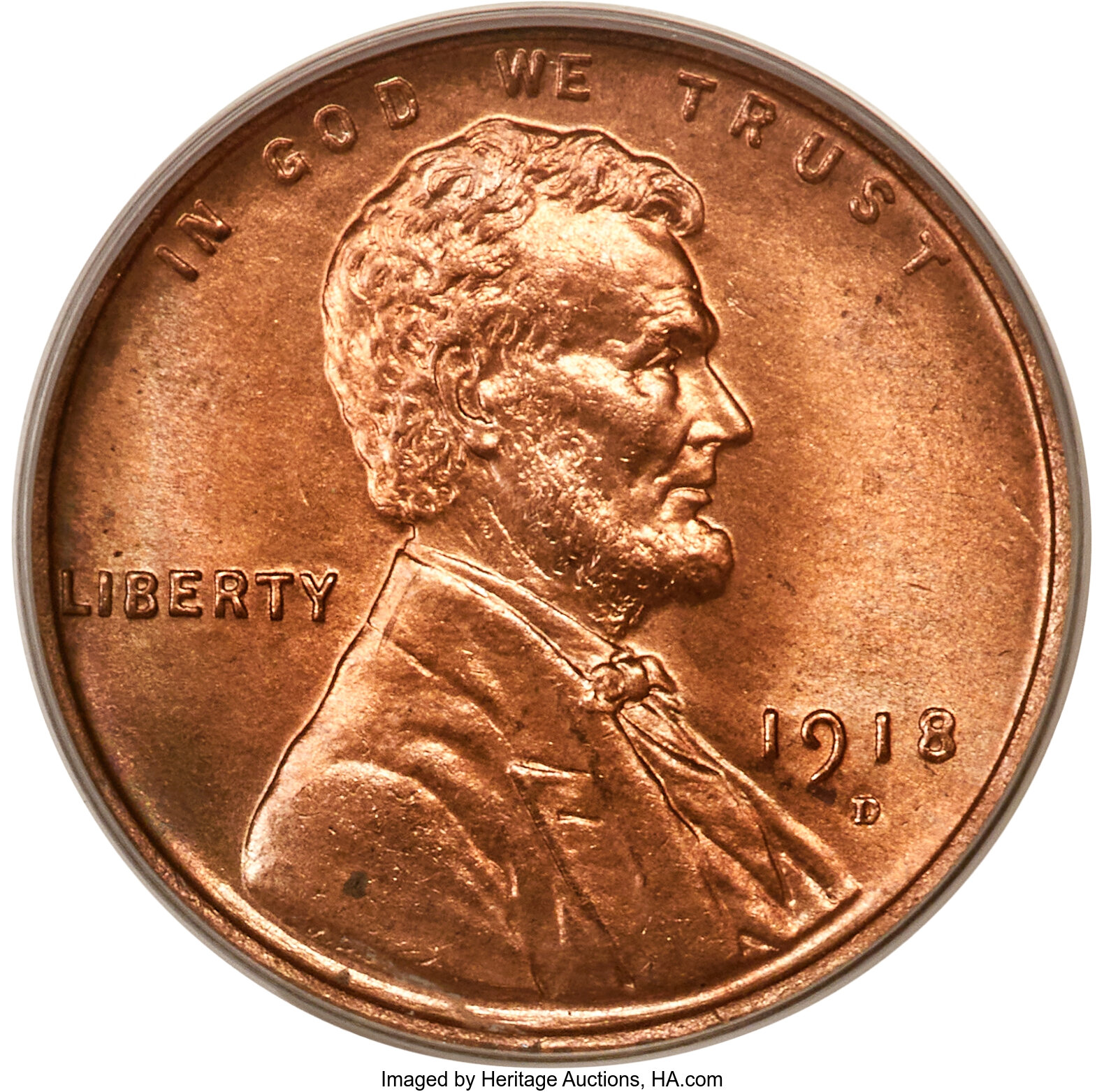 1918-D 1C MS65 Red PCGS....