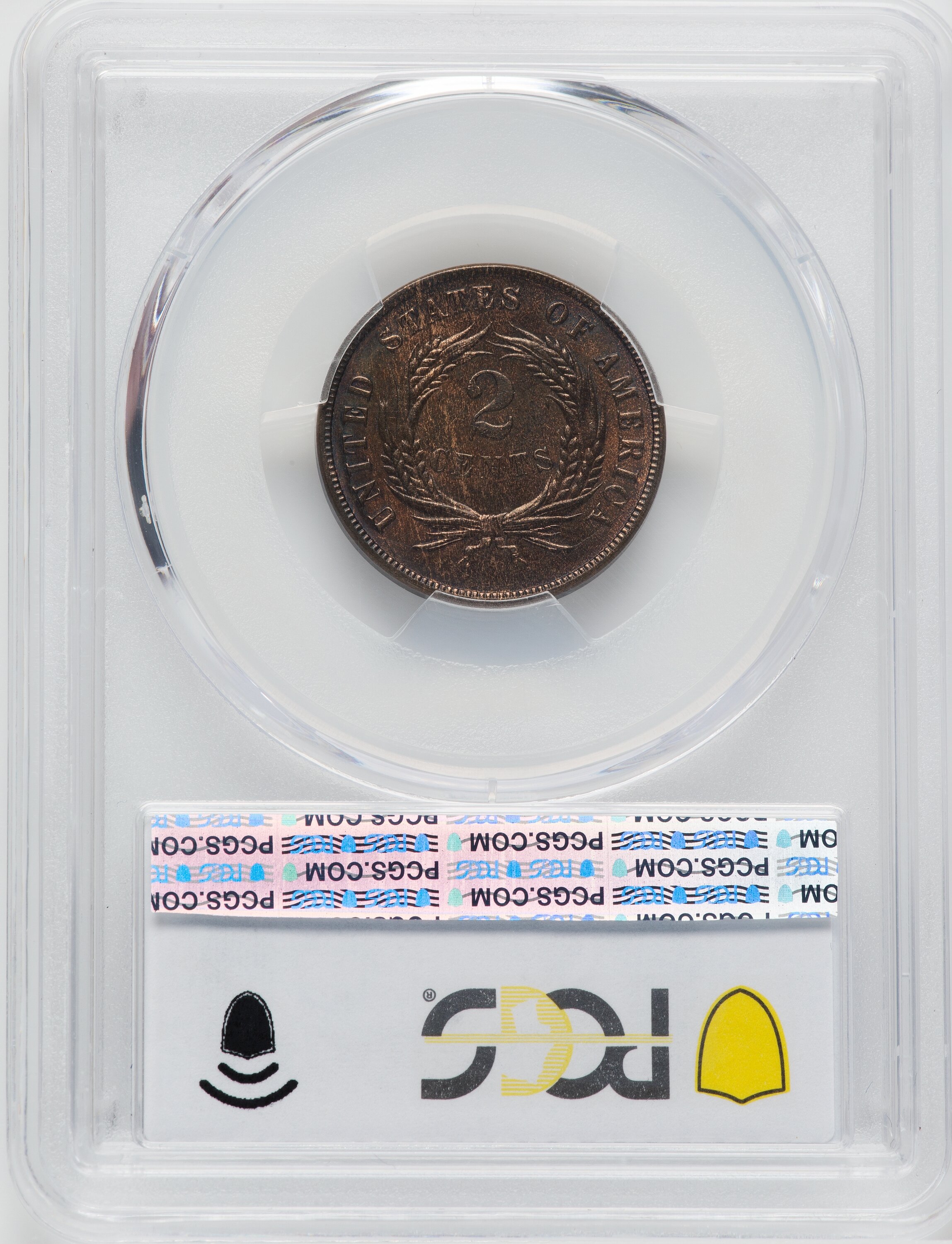 1872 2c Doubled Die Obverse , FS-101 MS BN MS61 BN thumbnail 7