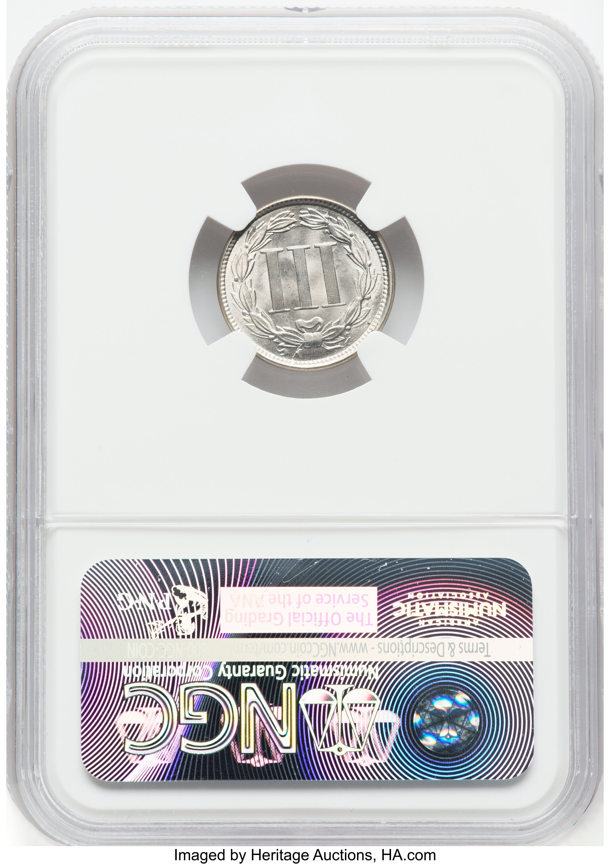 1866 3cN MS67 CAC thumbnail 4