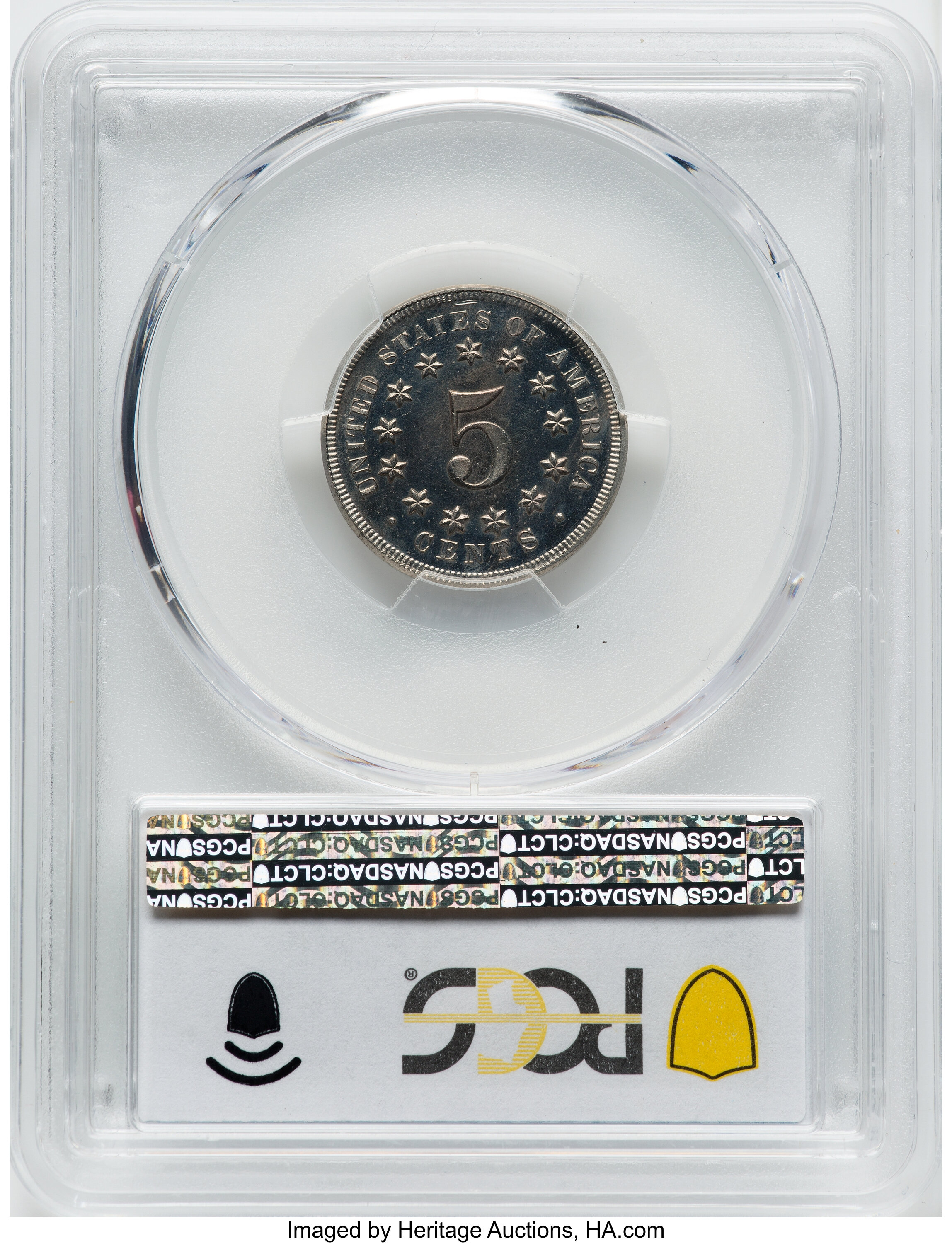 1867 5c No Rays PR DCAM PR64 DCAM thumbnail 3