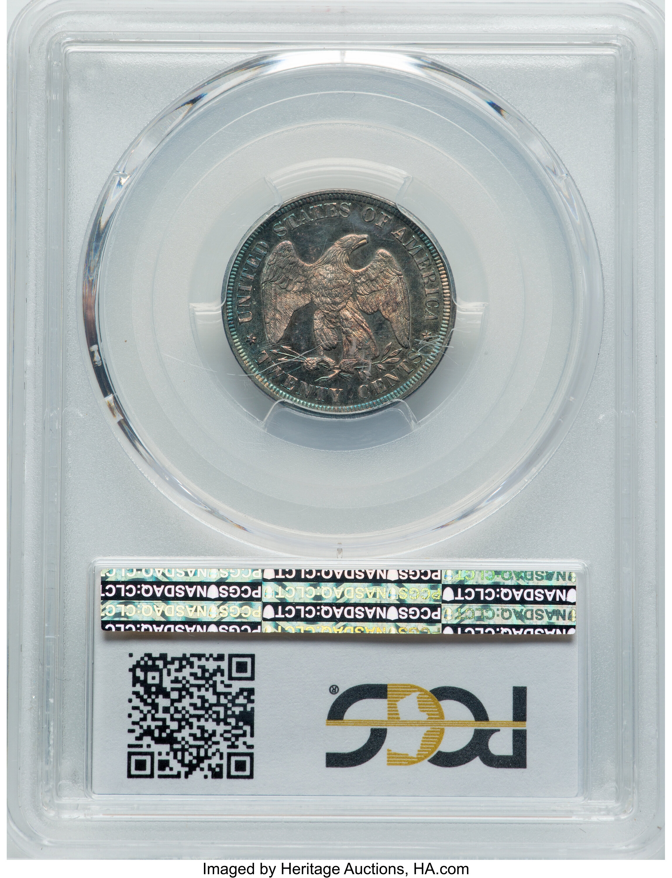 1876 20c PR65 CAC thumbnail 3