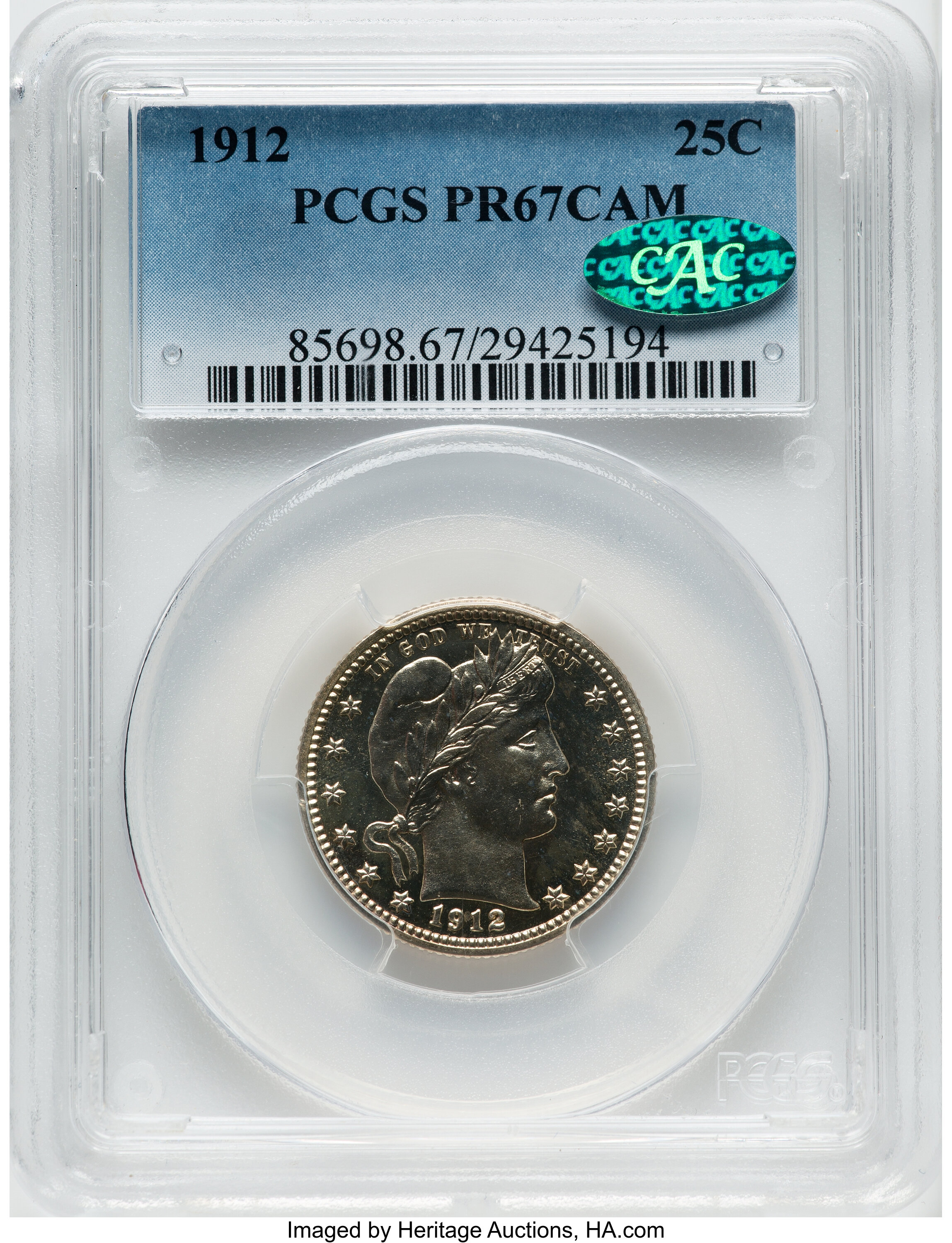 1912 25c PR CAM PR67 CAM thumbnail 8