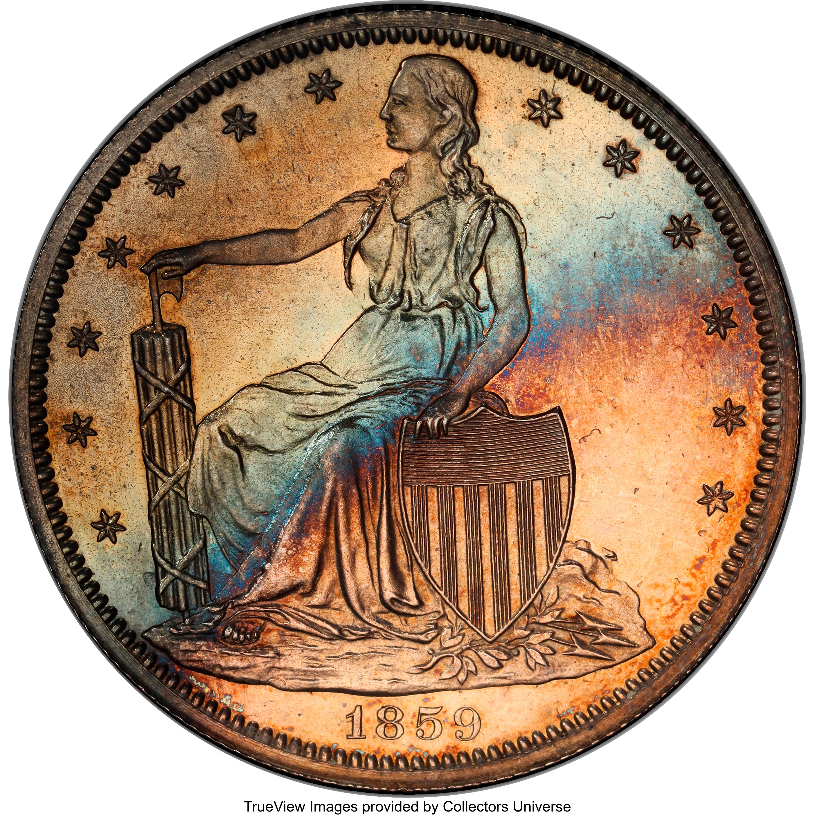 1859 P50c Silver, J-253 PR thumbnail 7