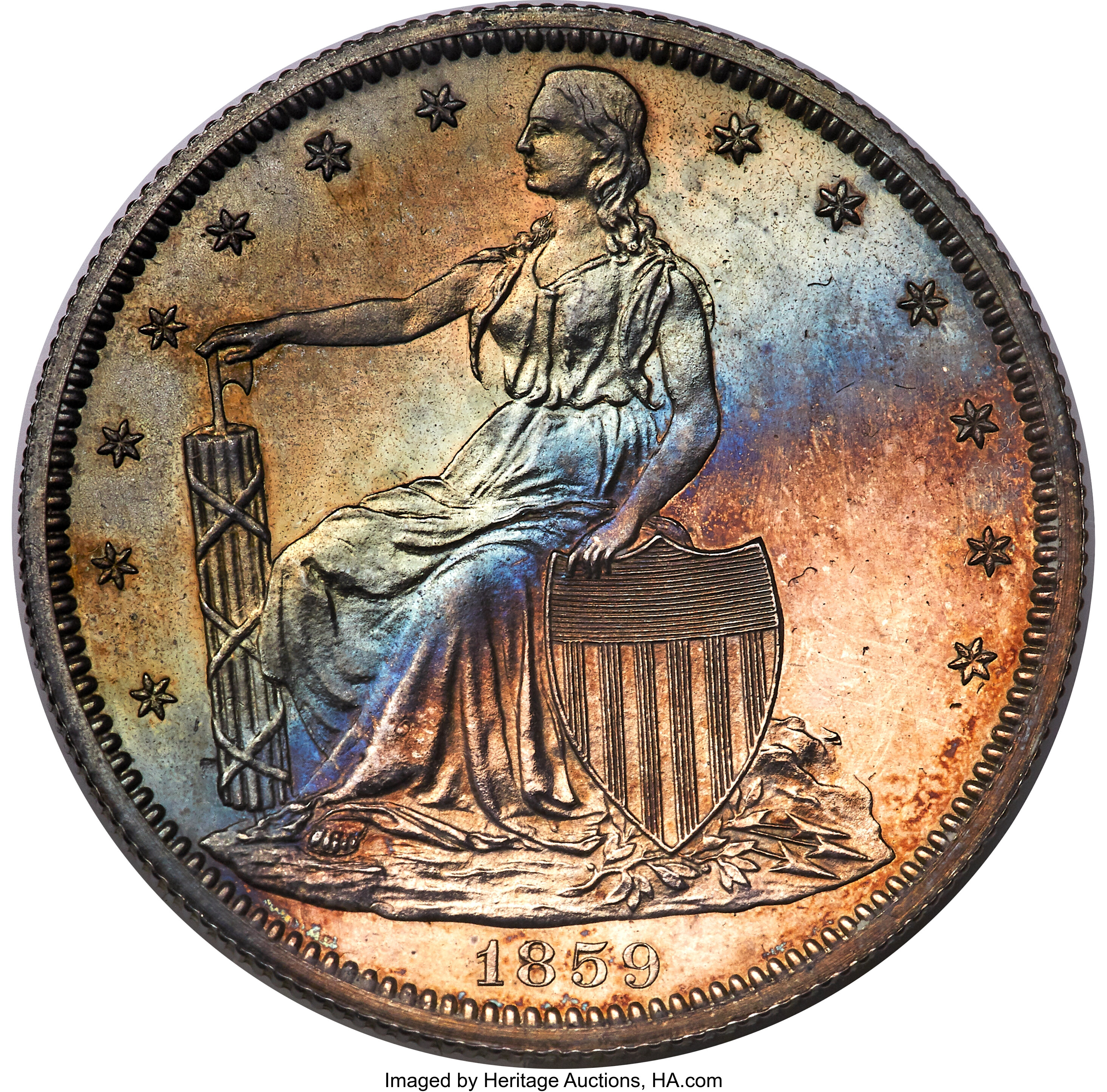 1859 P50c Silver, J-253 PR thumbnail 6
