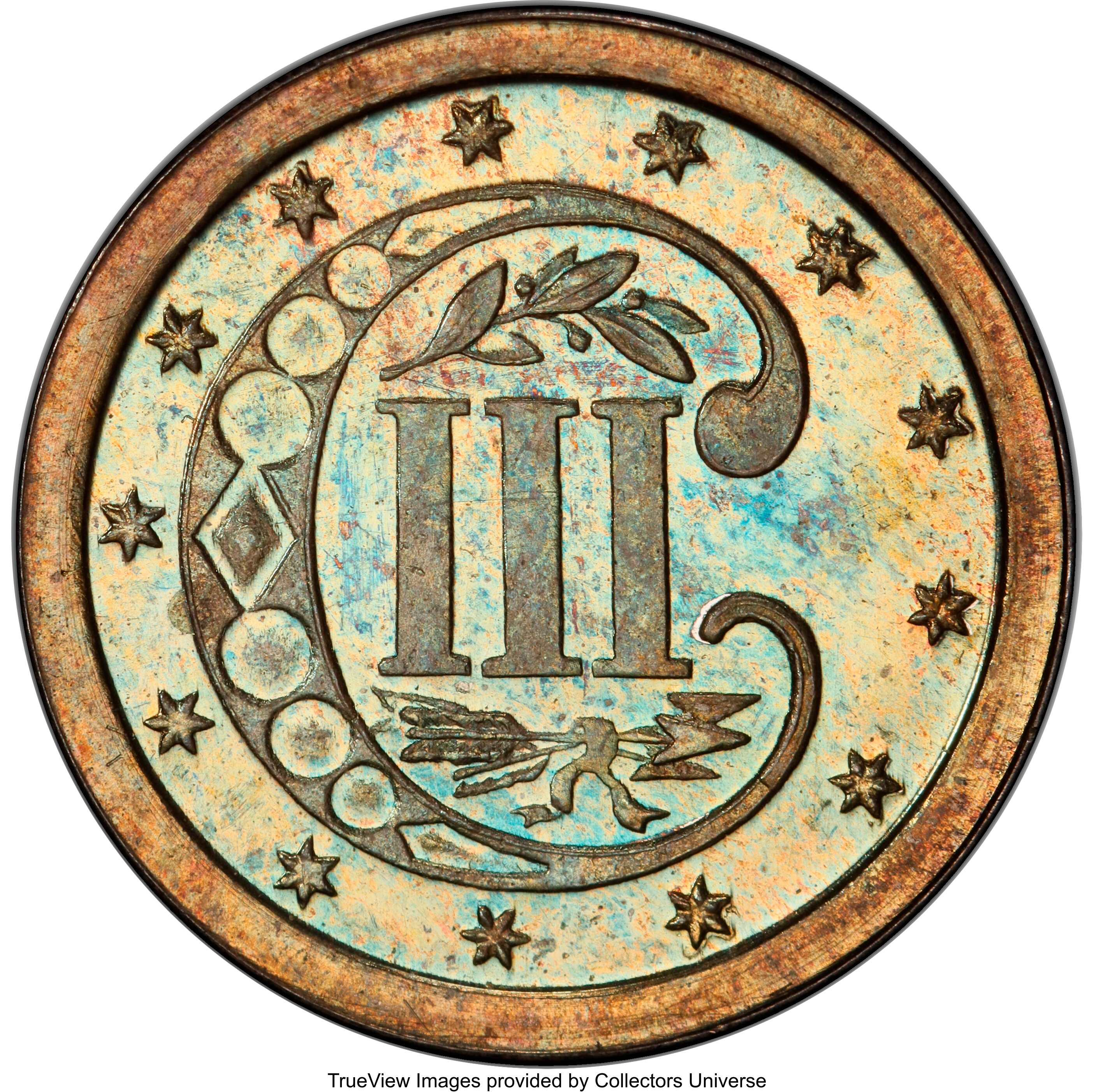 1870 P3c Silver, J-796 PR thumbnail 3