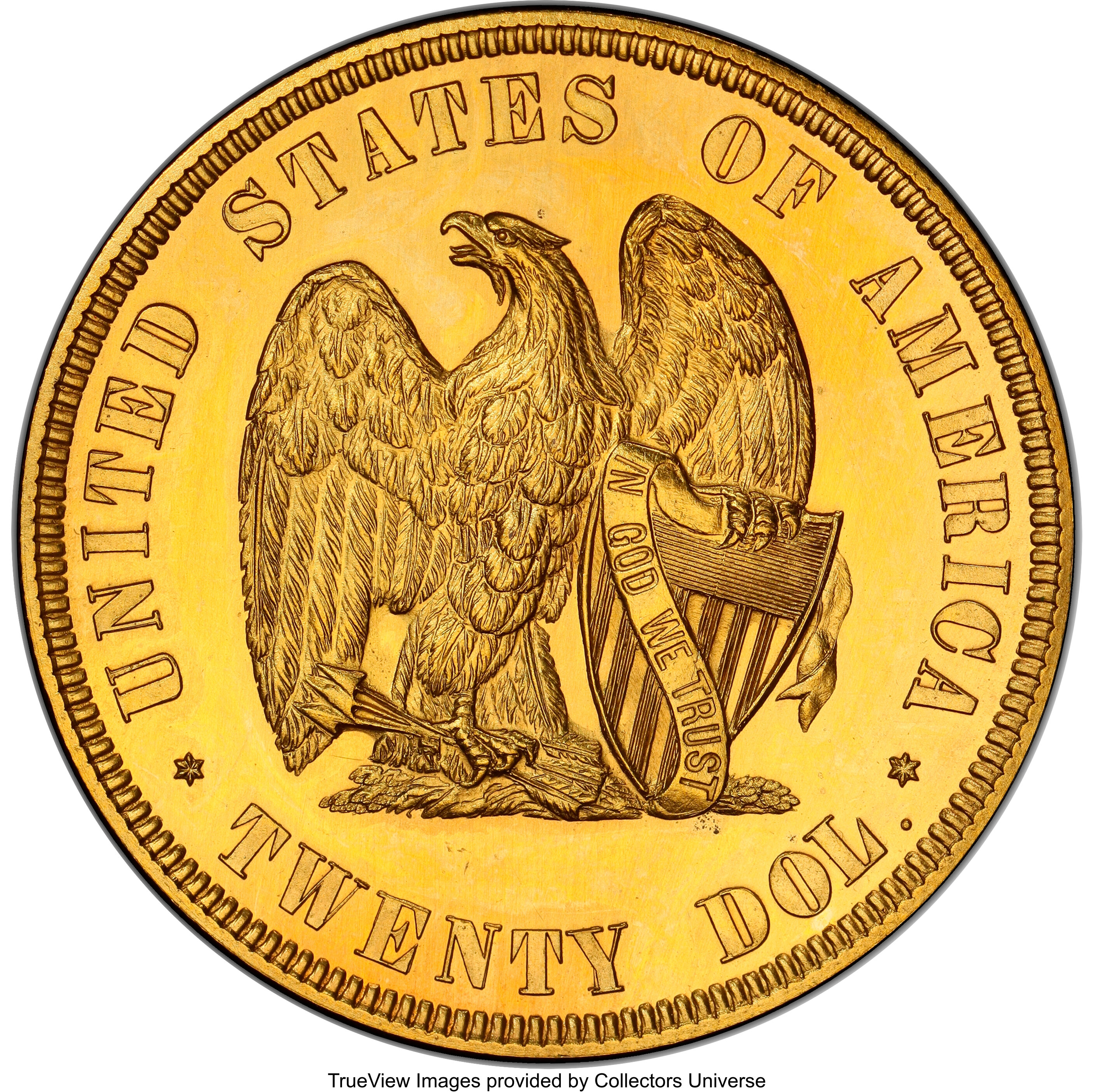 1872 P$20 Amazonian, Gilt Copper, J-1251 PR63 thumbnail 2