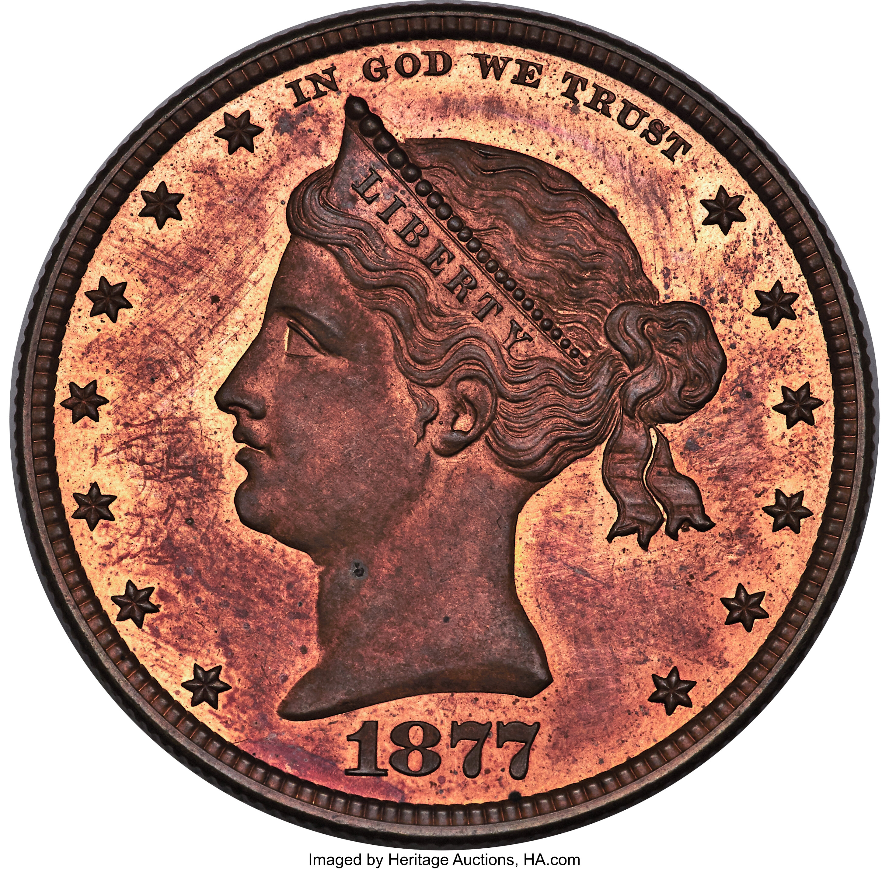 Image for 1877 P50c Sailor Head, Copper, J-1502 PR RD