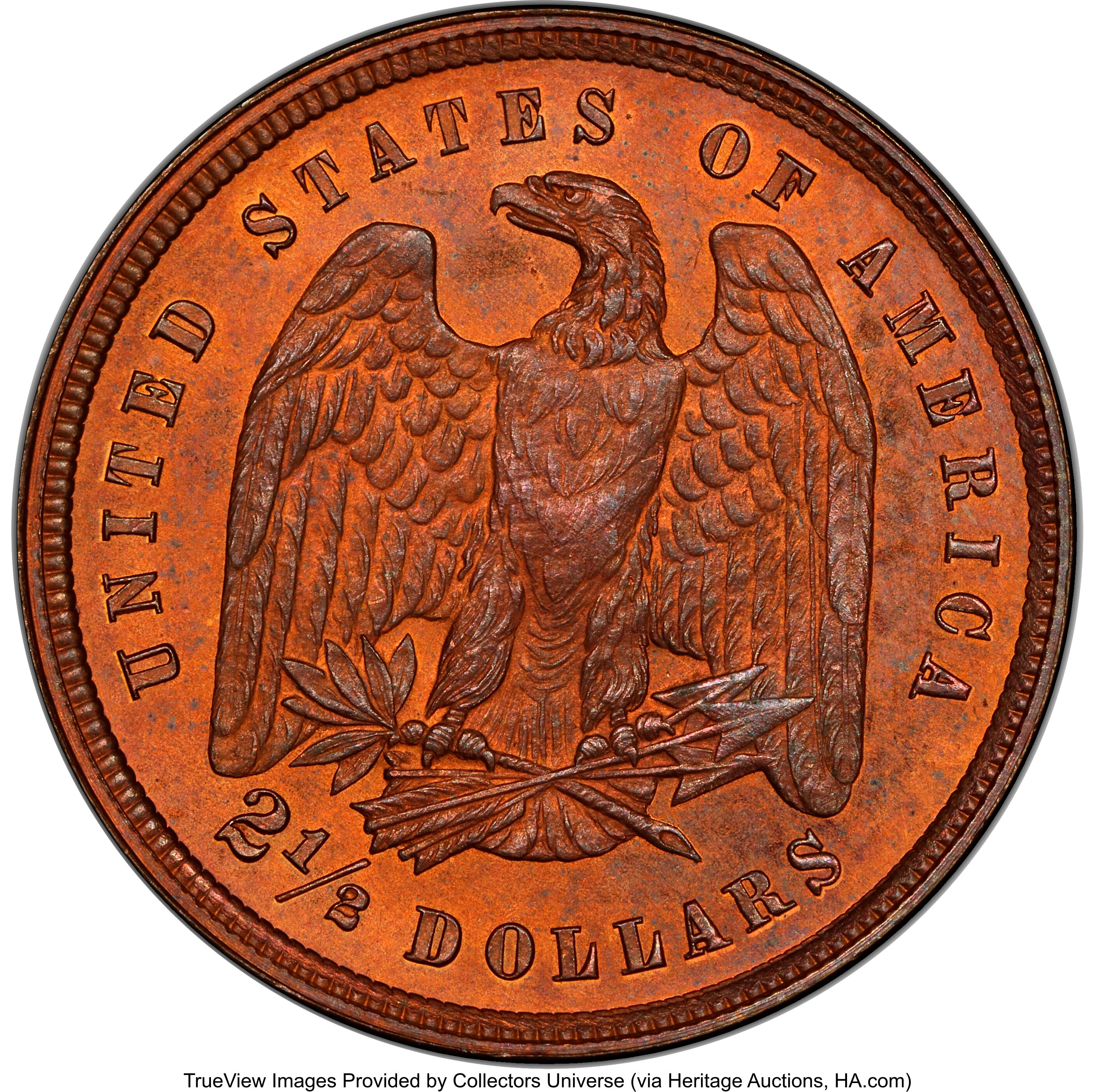 1878 P$2.50 Copper, J-1567 PR RB thumbnail 2